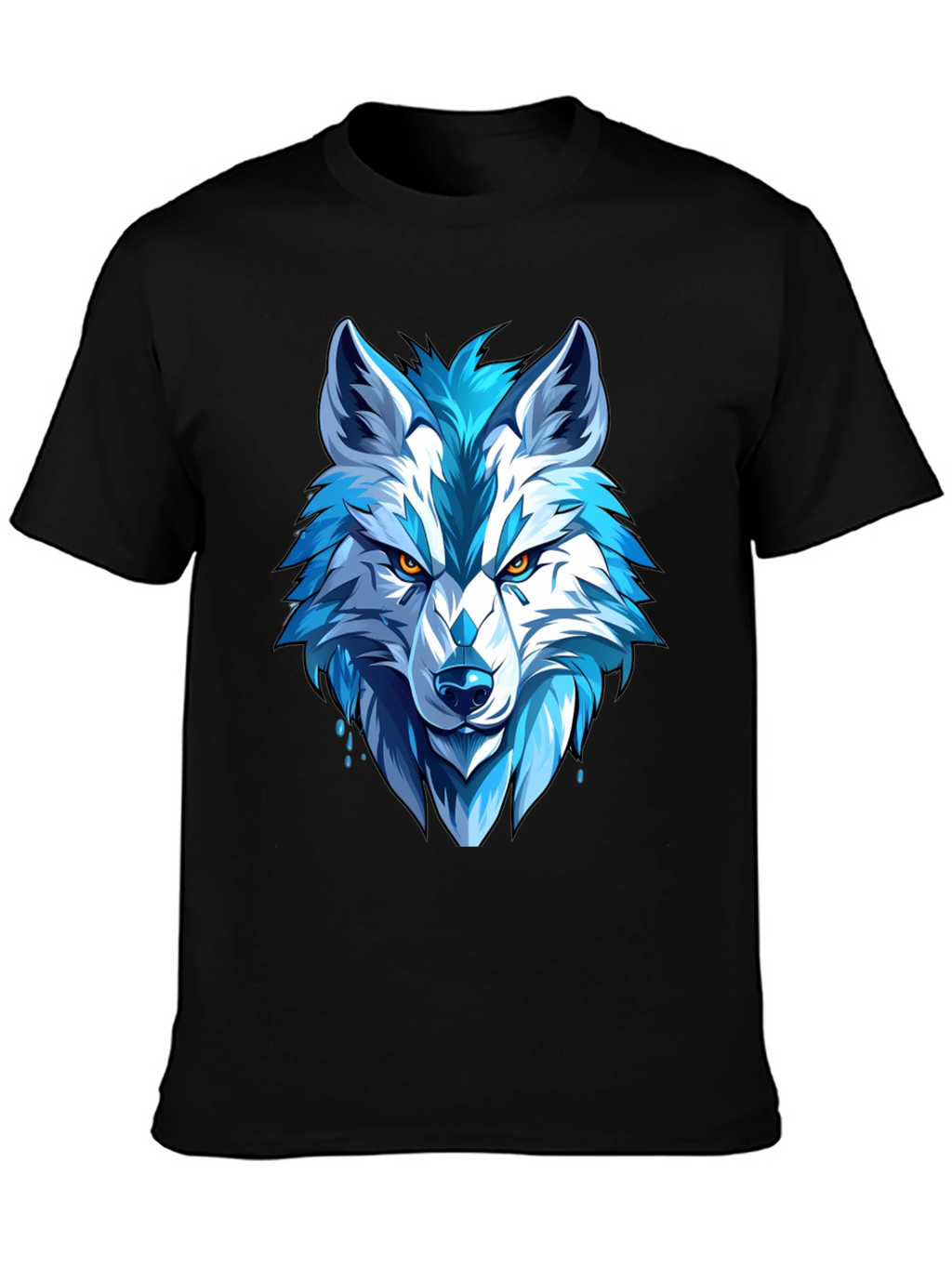 Cool Blue Wolf Graphic Tee - Fierce Style
