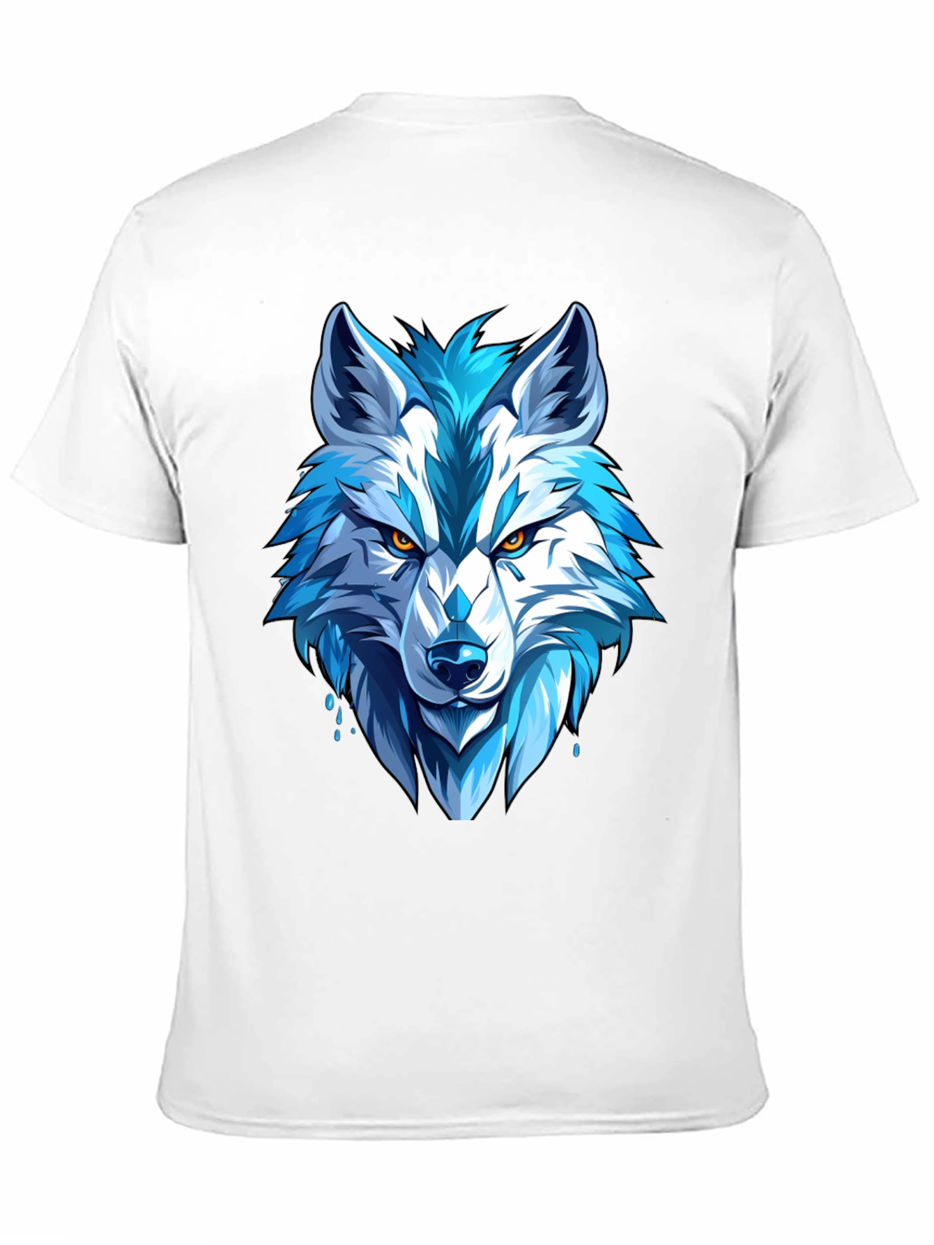 Cool Blue Wolf Graphic Tee - Fierce Style
