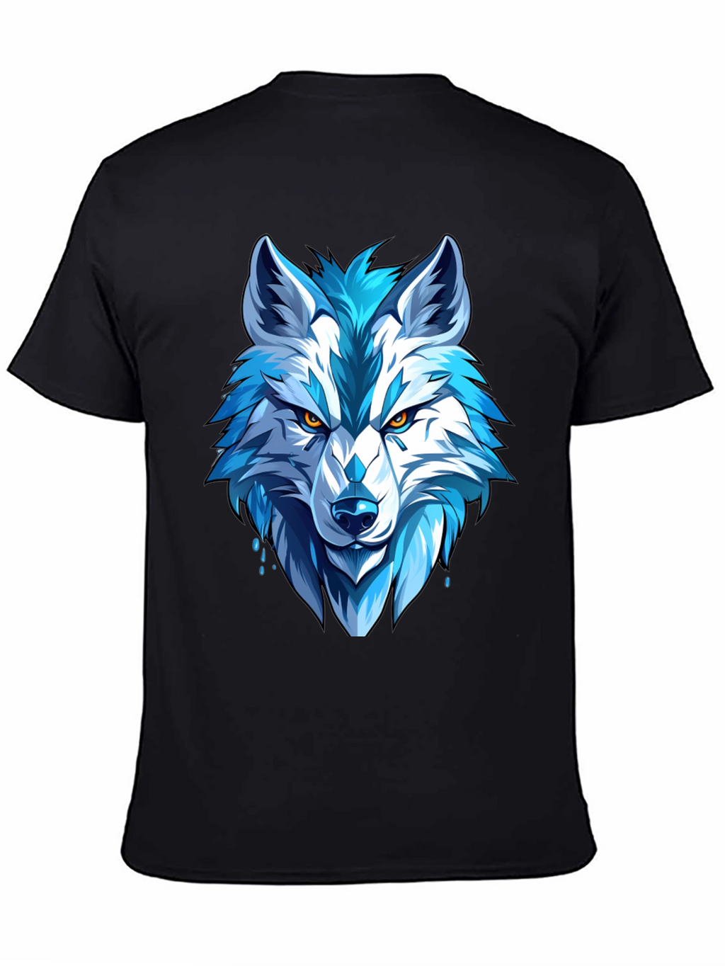 Cool Blue Wolf Graphic Tee - Fierce Style