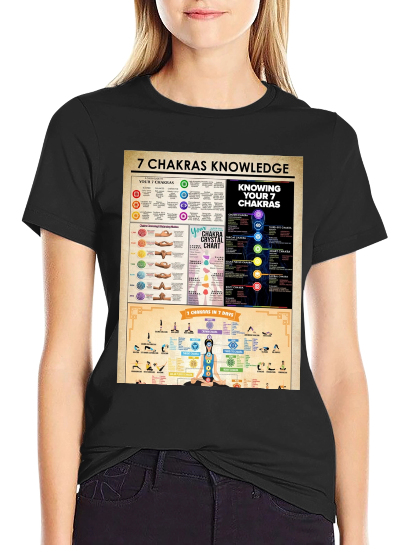 7 Chakras Knowledge T-Shirt - Meditation & Yoga