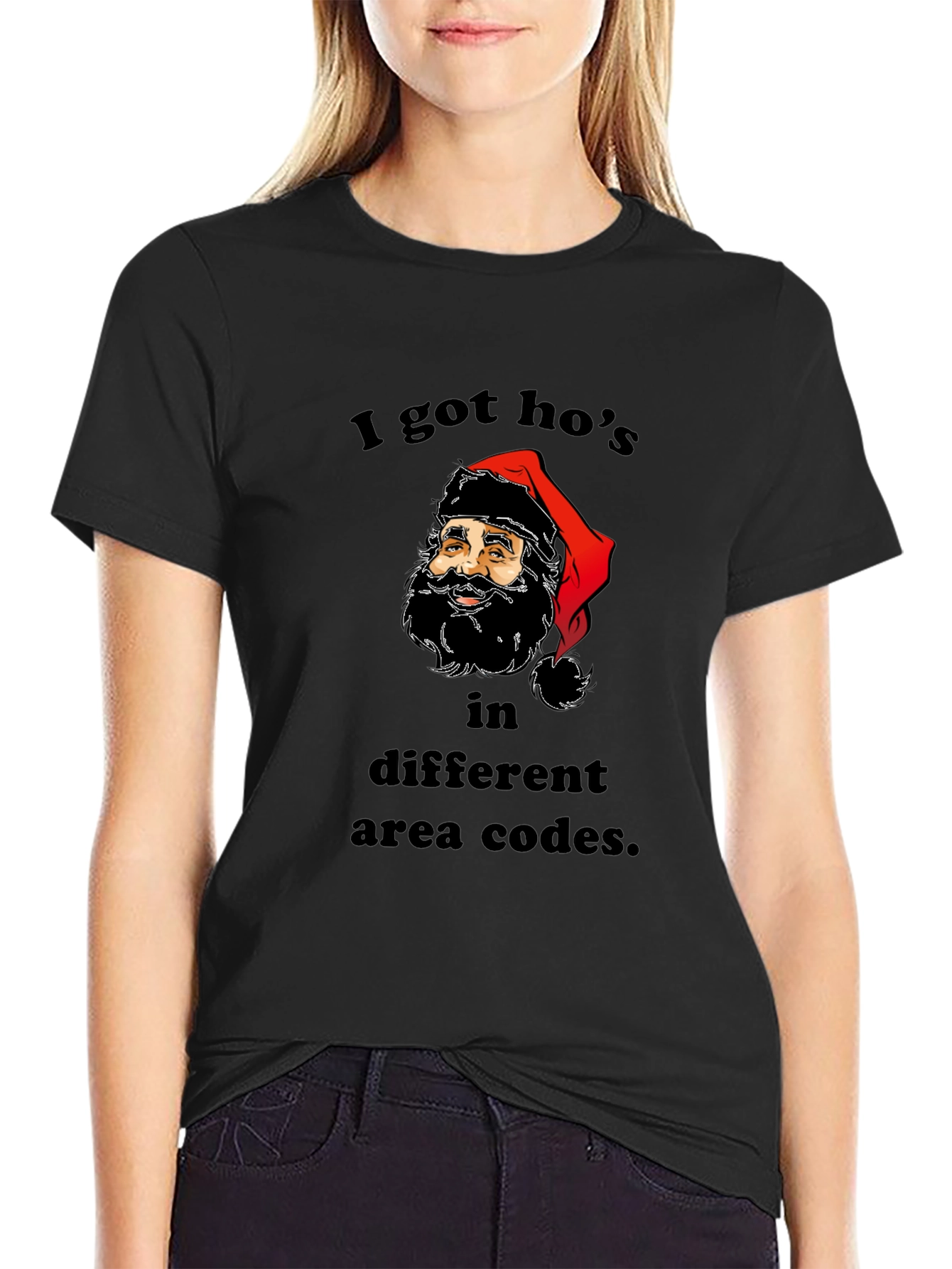 I Got Hos Santa T-Shirt - Funny Christmas Party Tee
