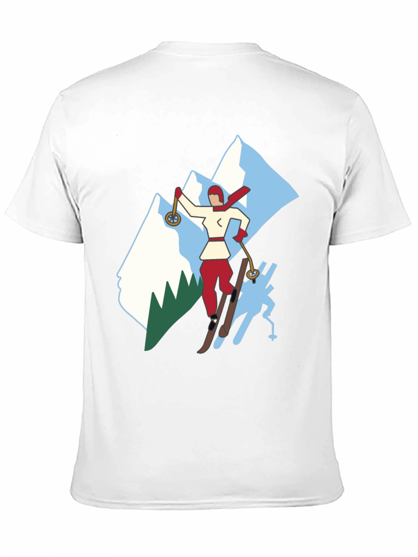 Retro Ski T-Shirt - Classic Winter Sport Style