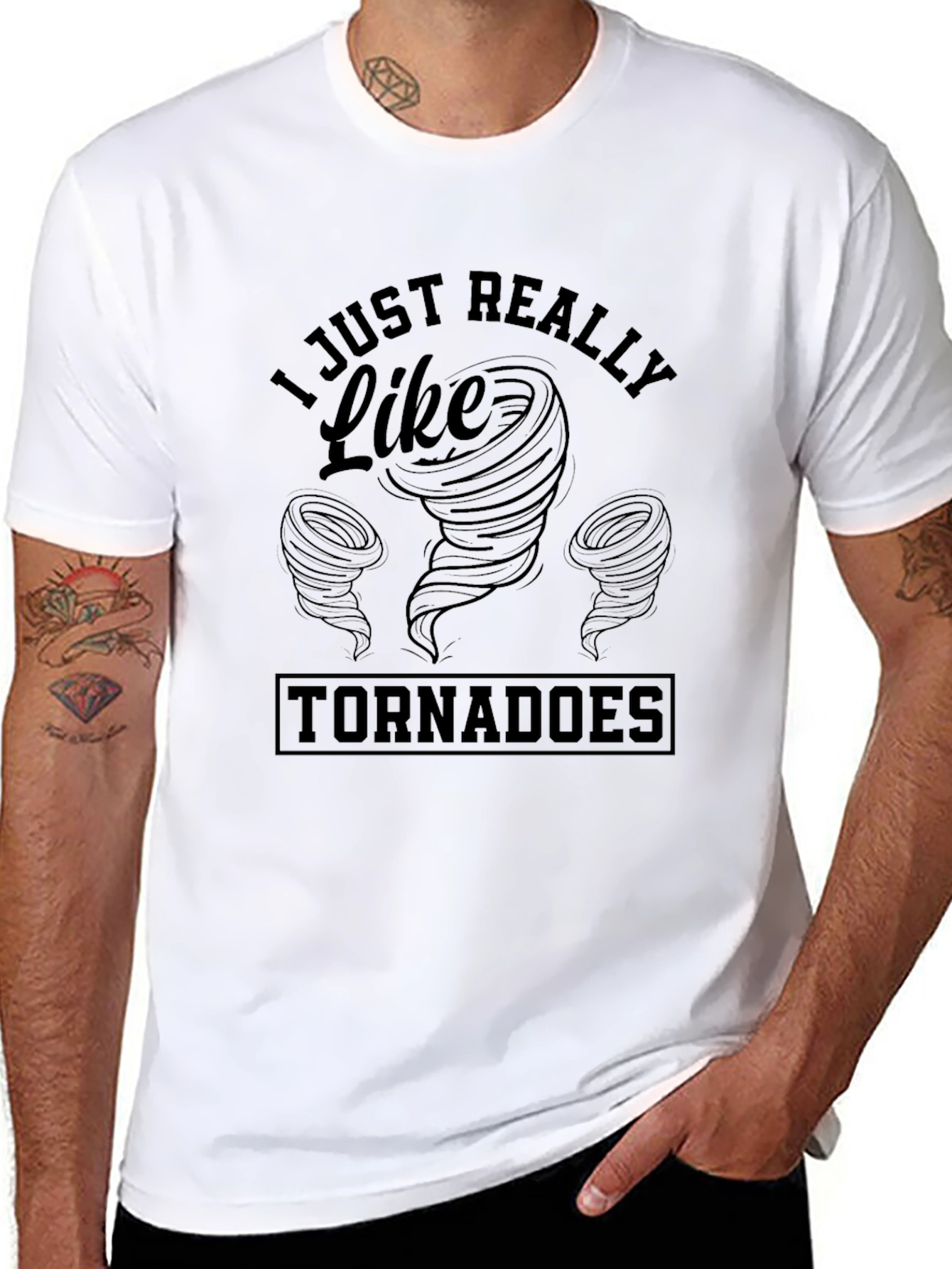 Tornado Enthusiast Black Graphic Tee