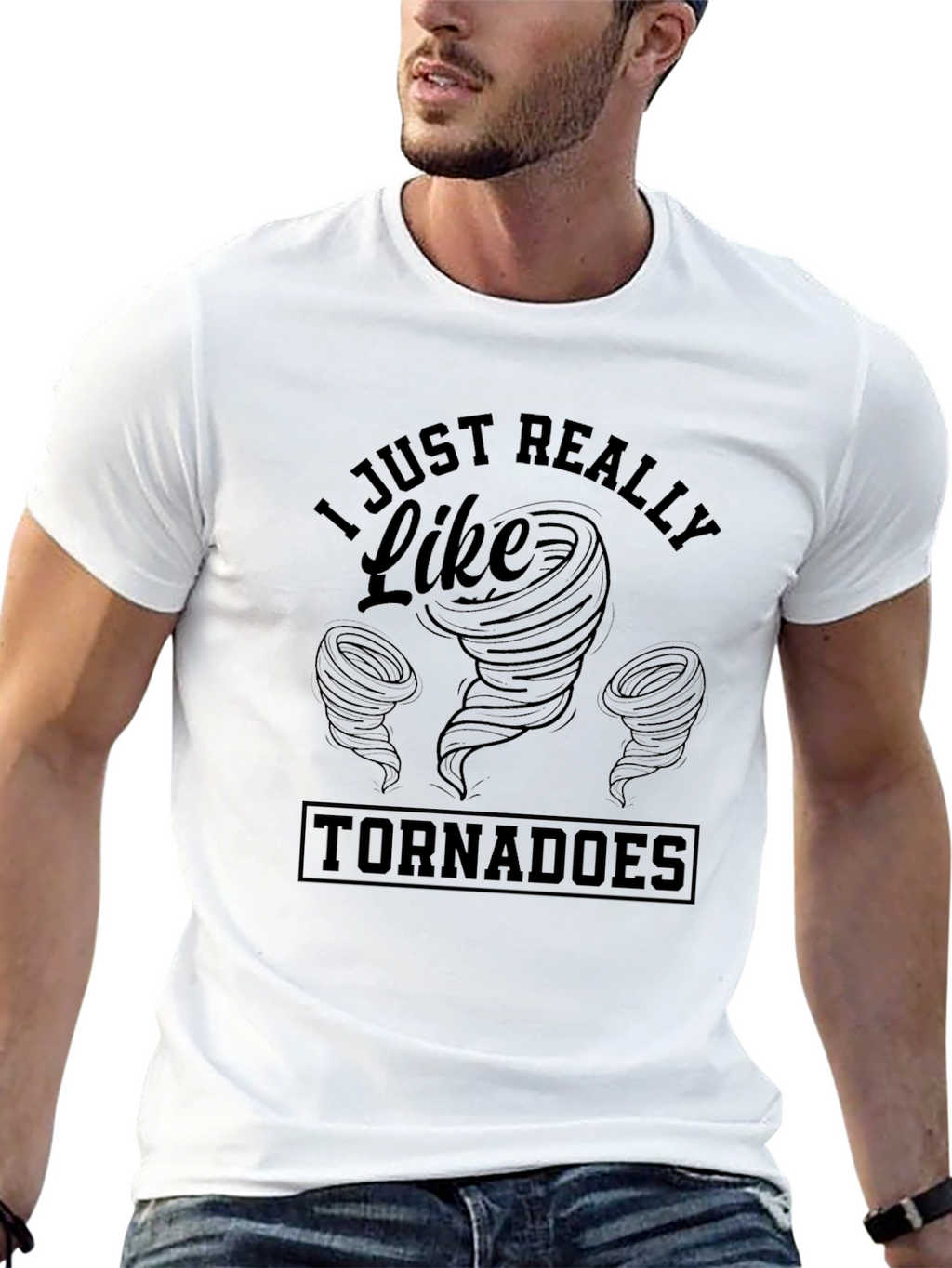 Tornado Enthusiast Black Graphic Tee