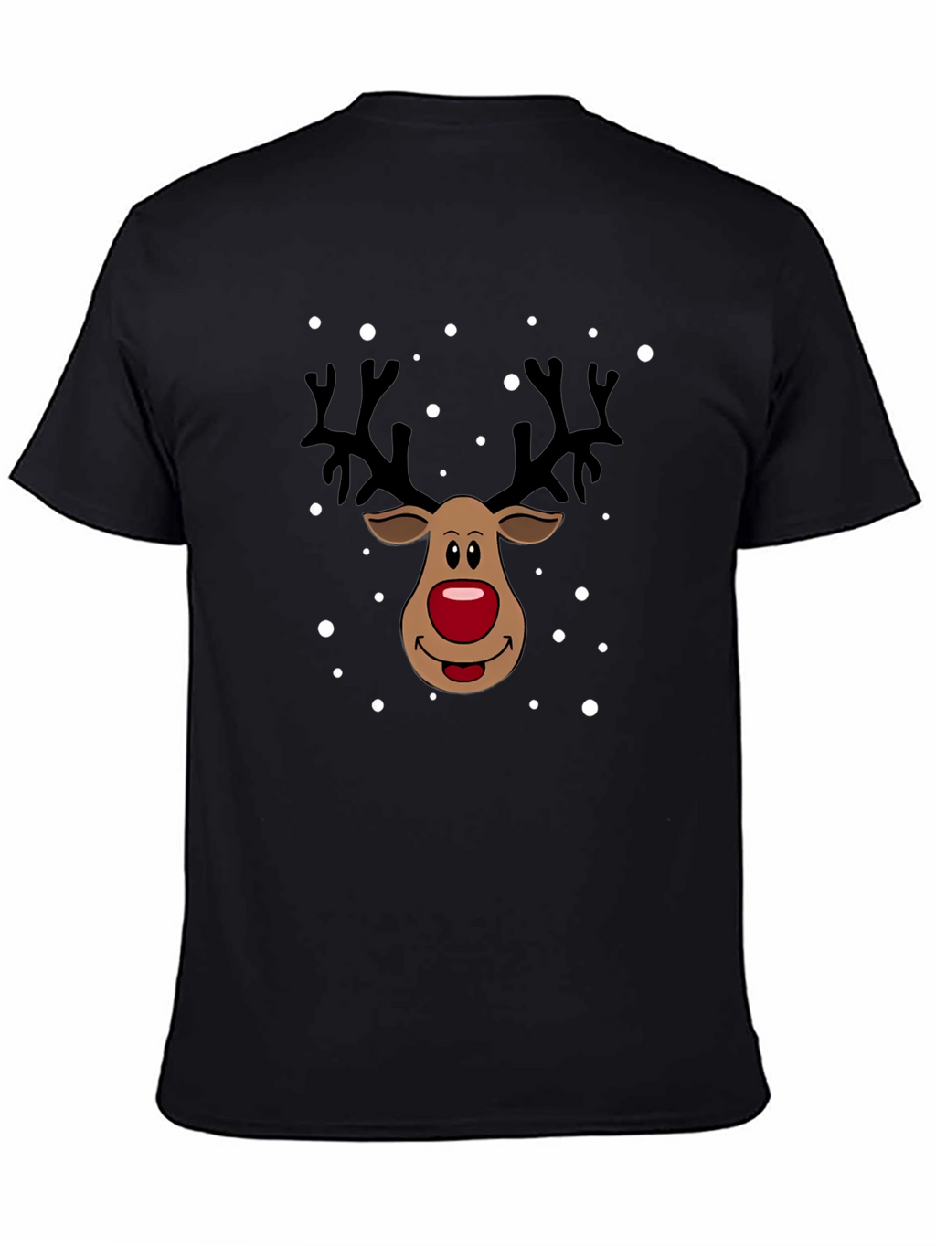 Festive Reindeer Graphic Tee - Holiday Season Style