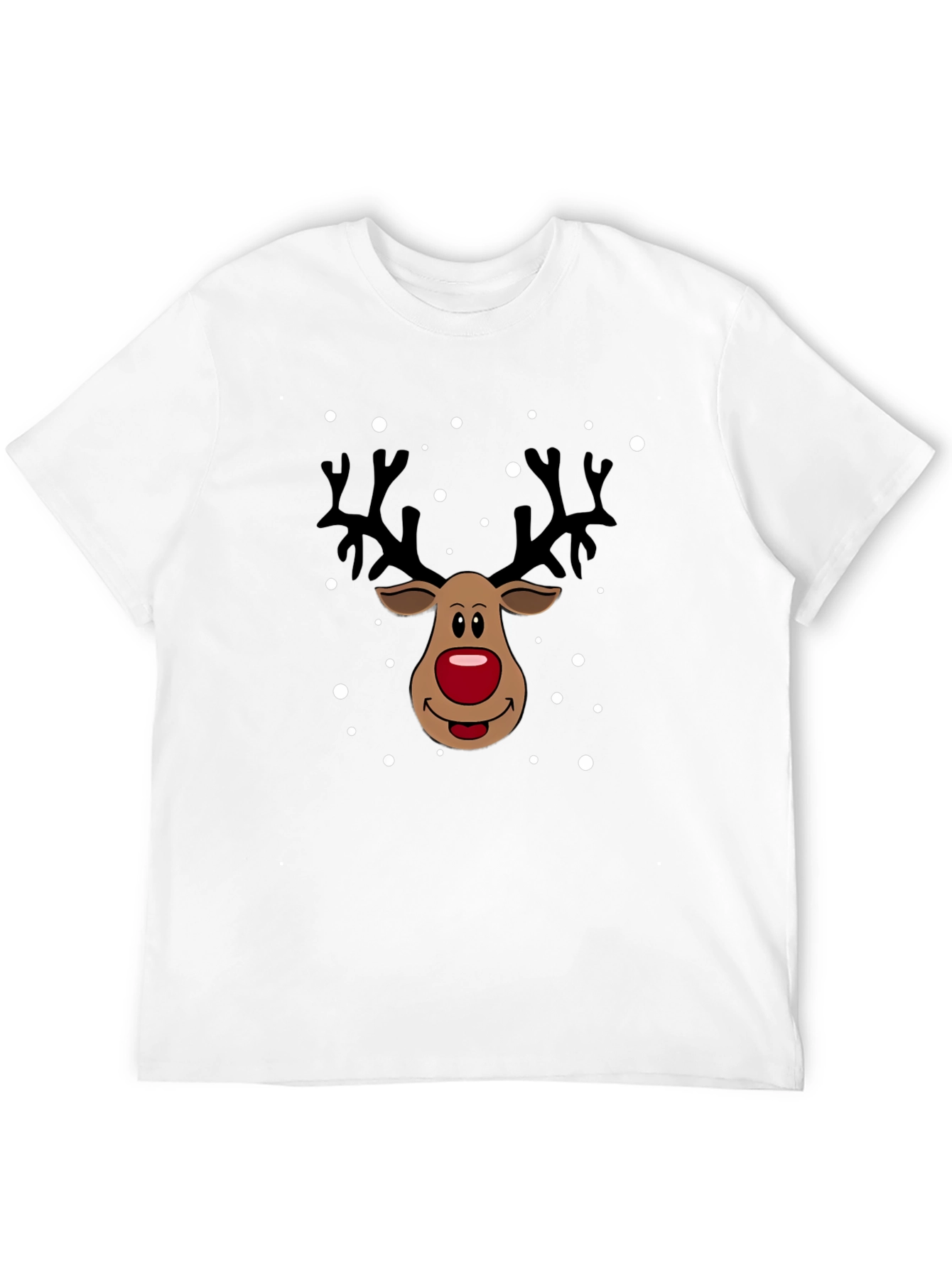 Festive Reindeer Graphic Tee - Holiday Season Style
