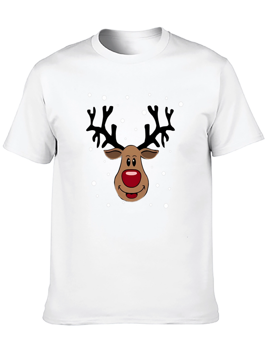 Festive Reindeer Graphic Tee - Holiday Season Style