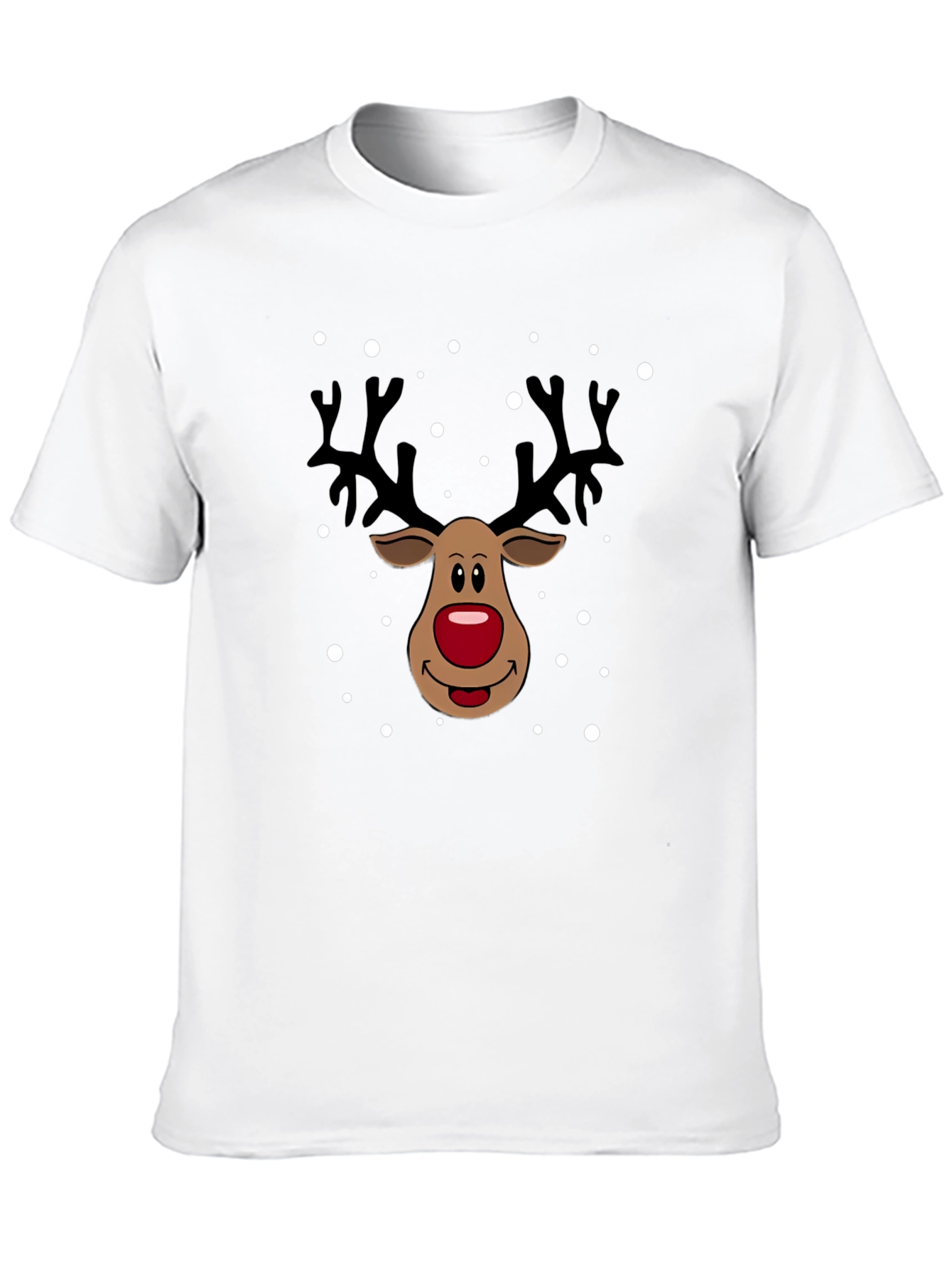 Festive Reindeer Graphic Tee - Holiday Season Style