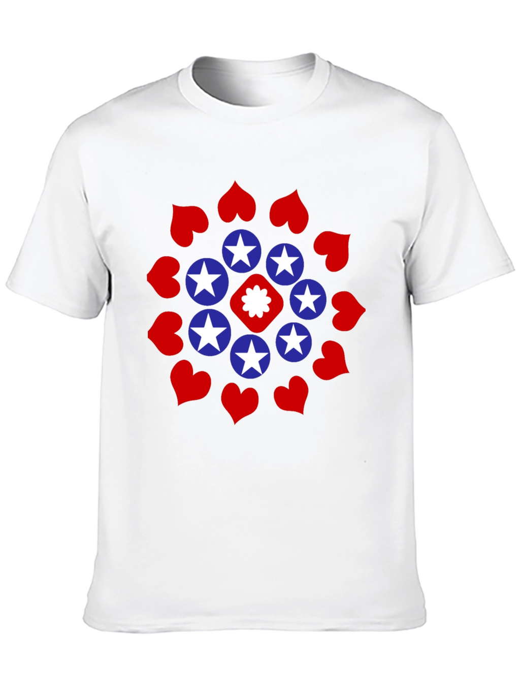 Stars and Hearts Black Graphic Tee