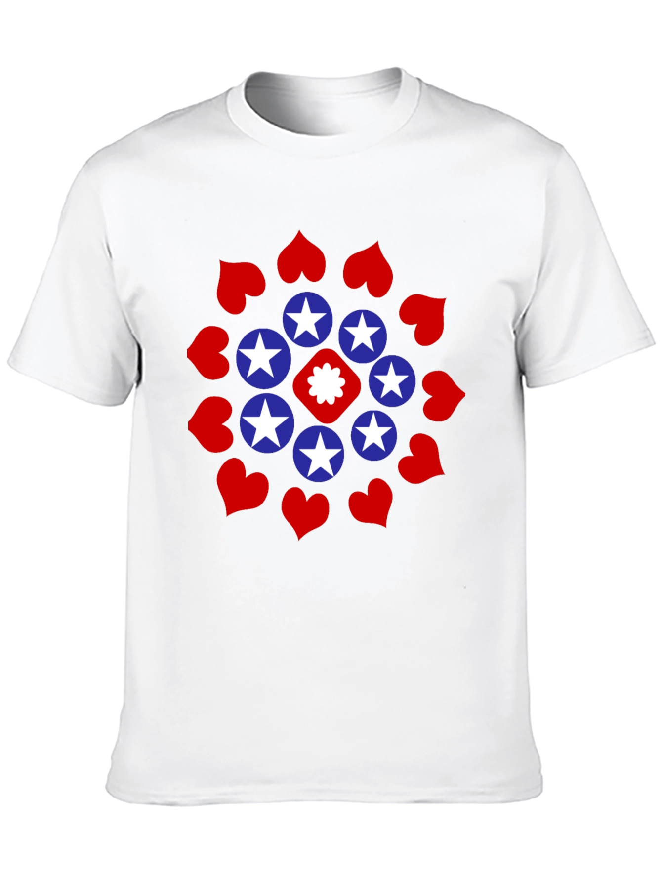 Stars and Hearts Black Graphic Tee