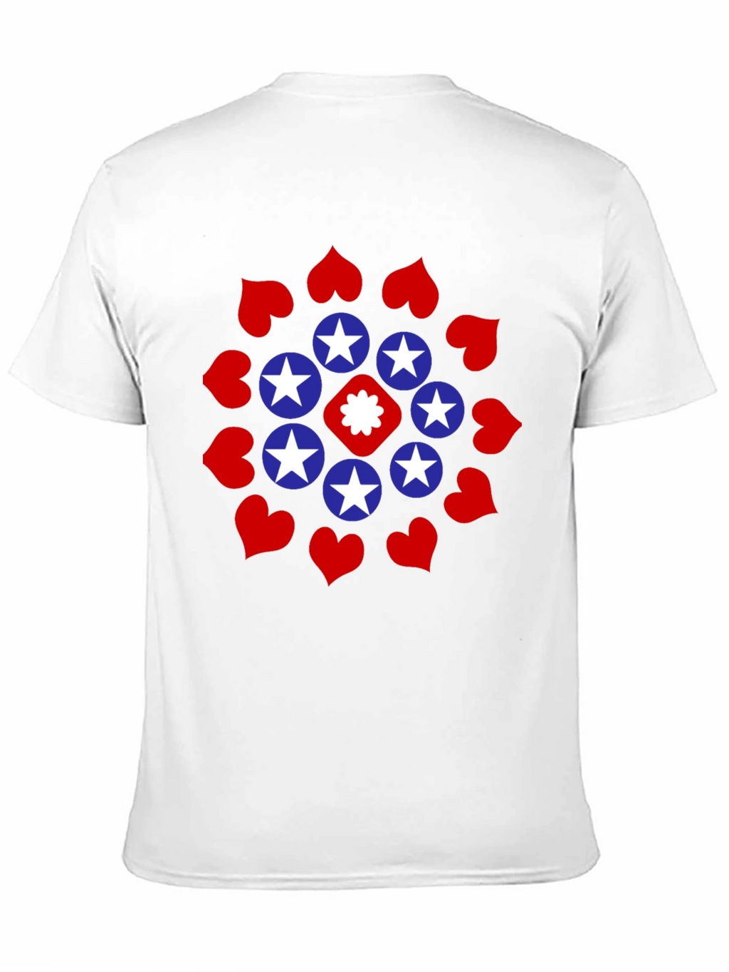 Stars and Hearts Black Graphic Tee