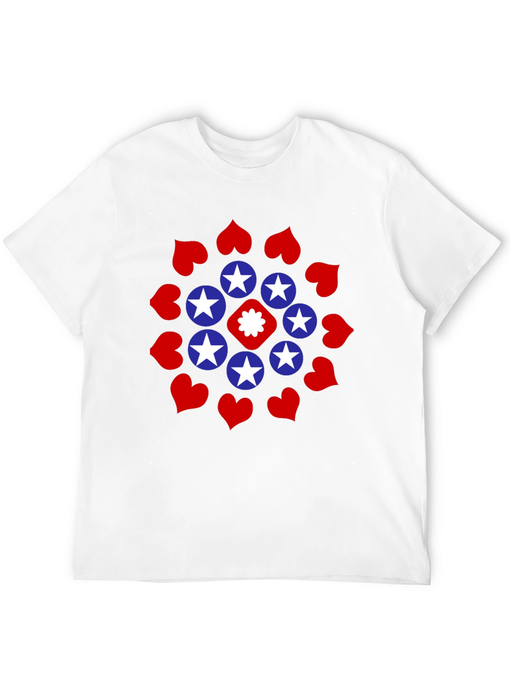 Stars and Hearts Black Graphic Tee
