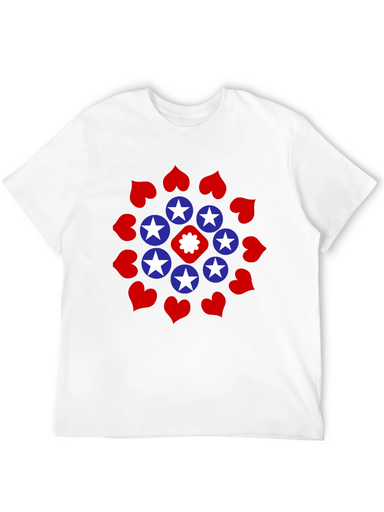 Stars and Hearts Black Graphic Tee