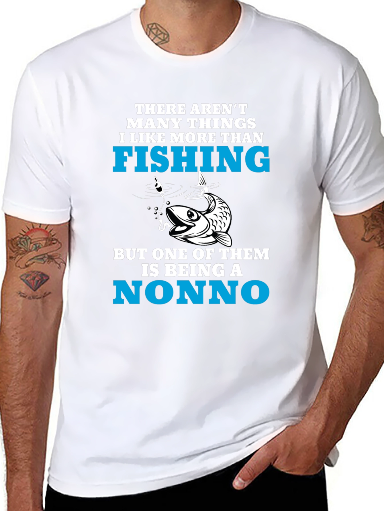 Fishing Nonno T-Shirt - Fisherman Grandpa Tee
