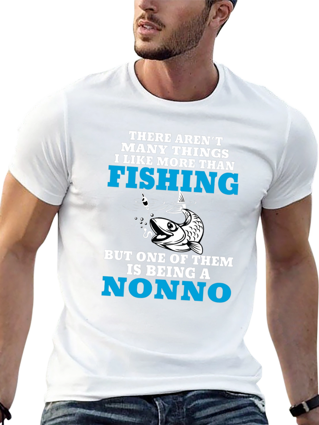 Fishing Nonno T-Shirt - Fisherman Grandpa Tee