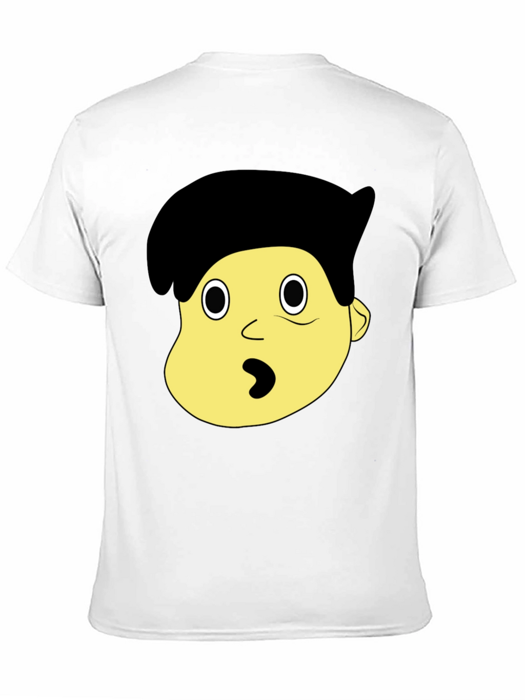 Cartoon Character Face Graphic Black T-Shirt