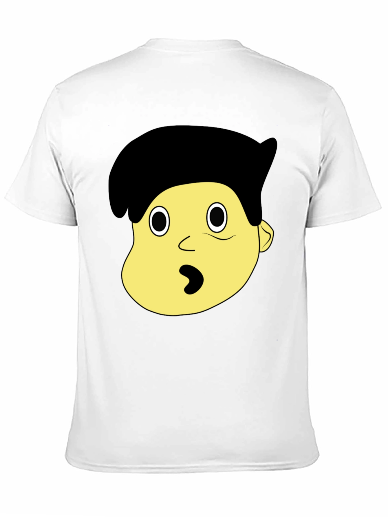 Cartoon Character Face Graphic Black T-Shirt
