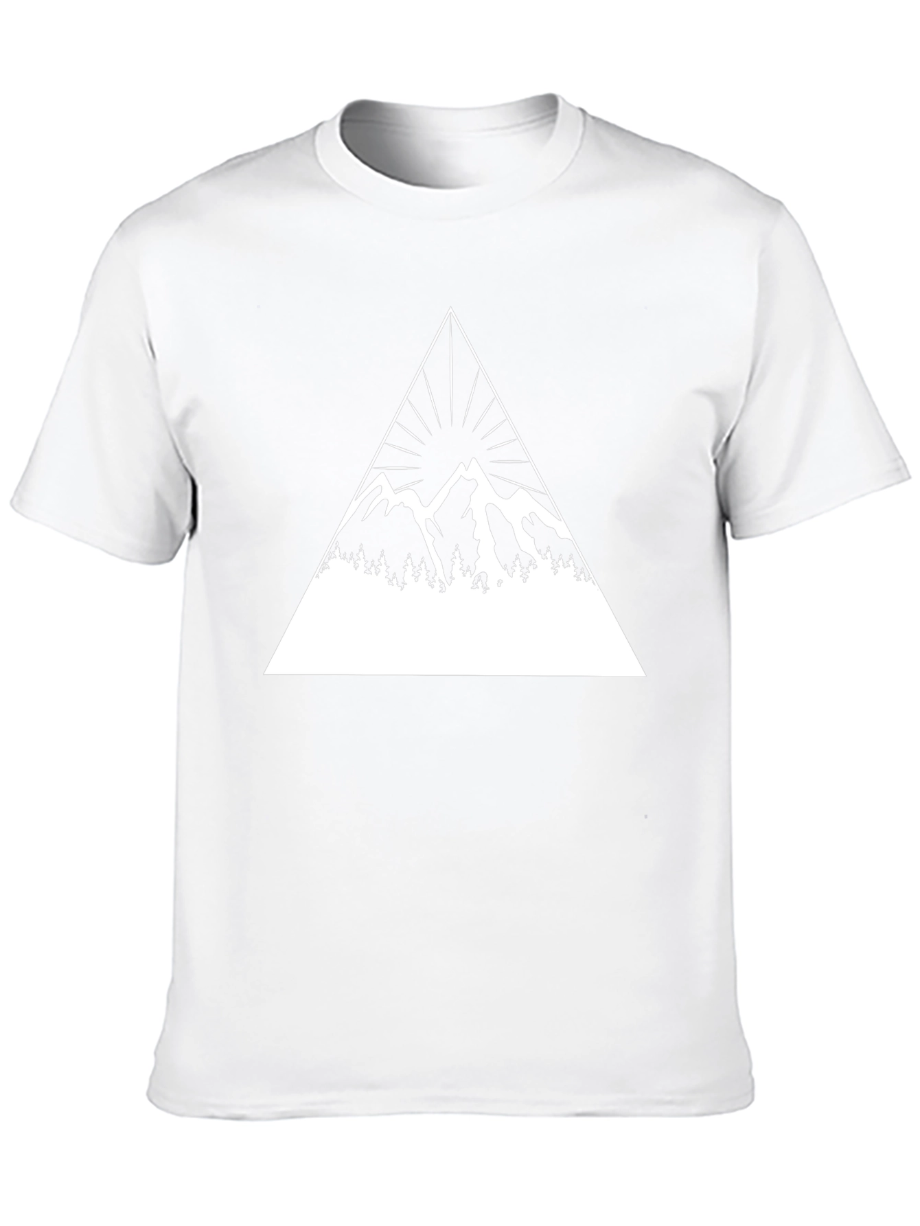 Mountain Peak Graphic Tee - Black Cotton Blend