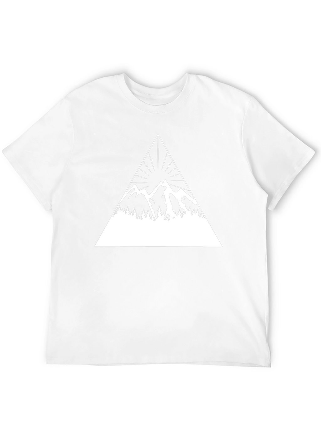 Mountain Peak Graphic Tee - Black Cotton Blend
