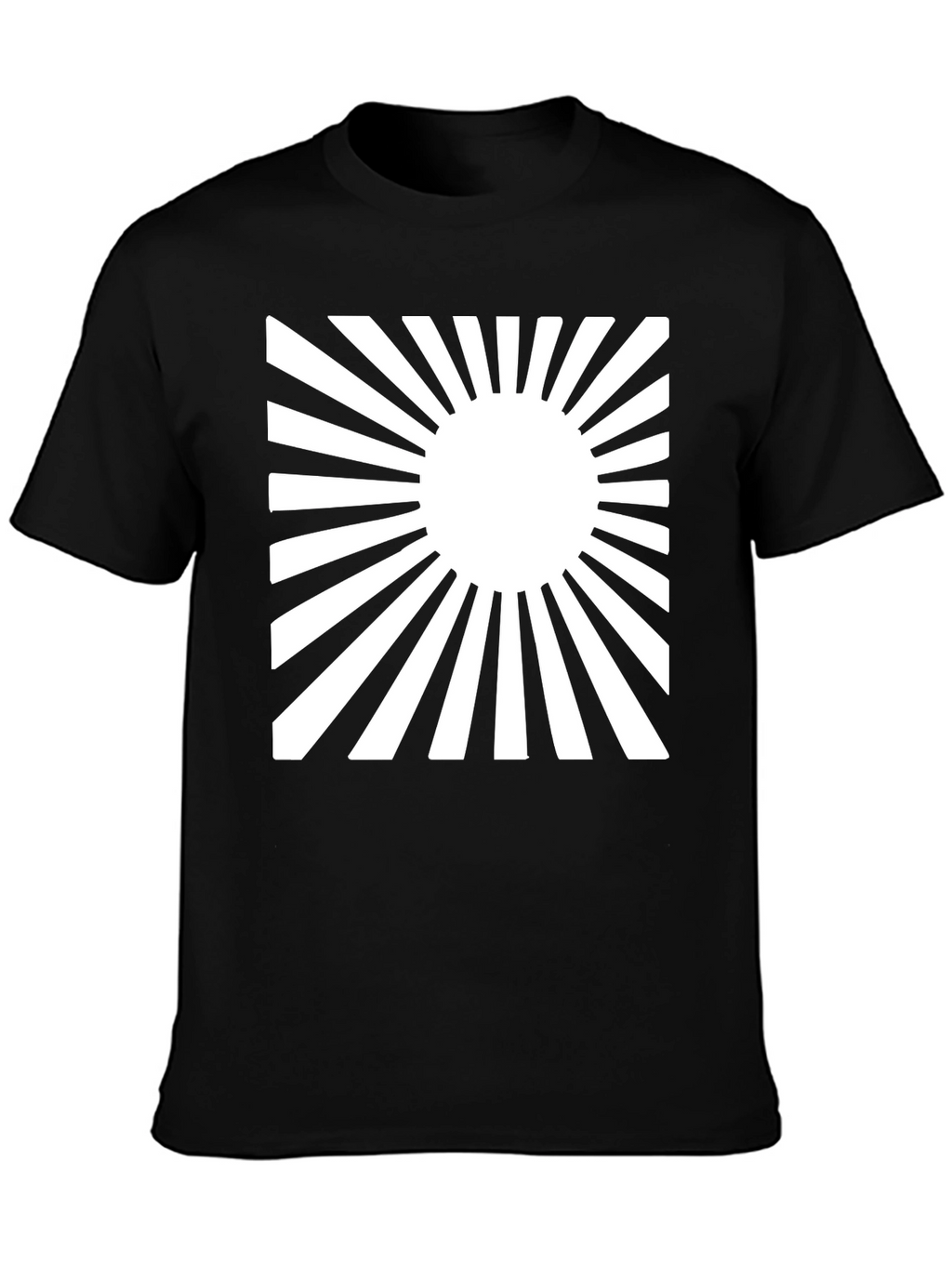 Rising Sun Graphic Tee - Black Cotton Casual Shirt