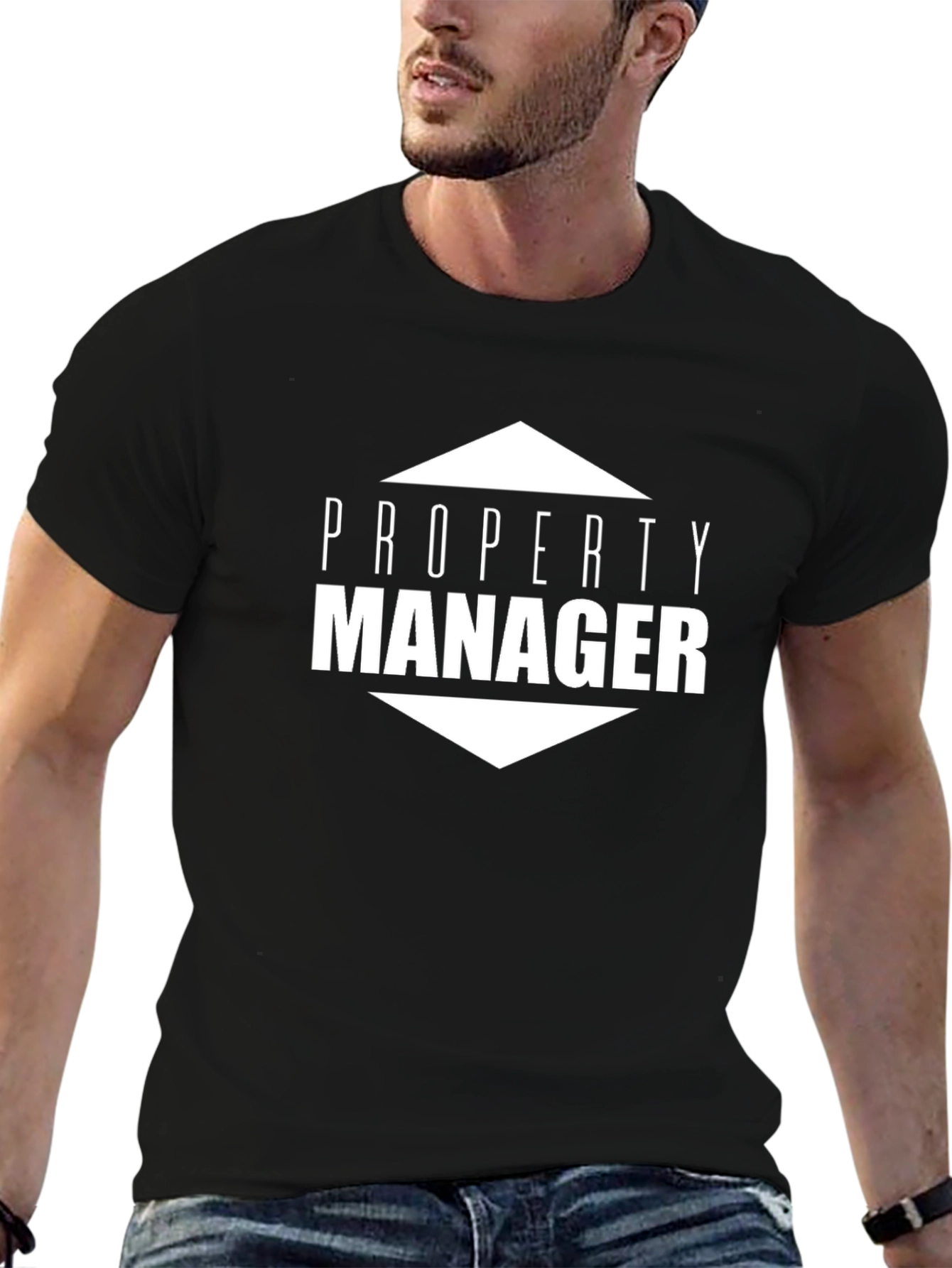 Property Manager Graphic Tee - Black Cotton Blend