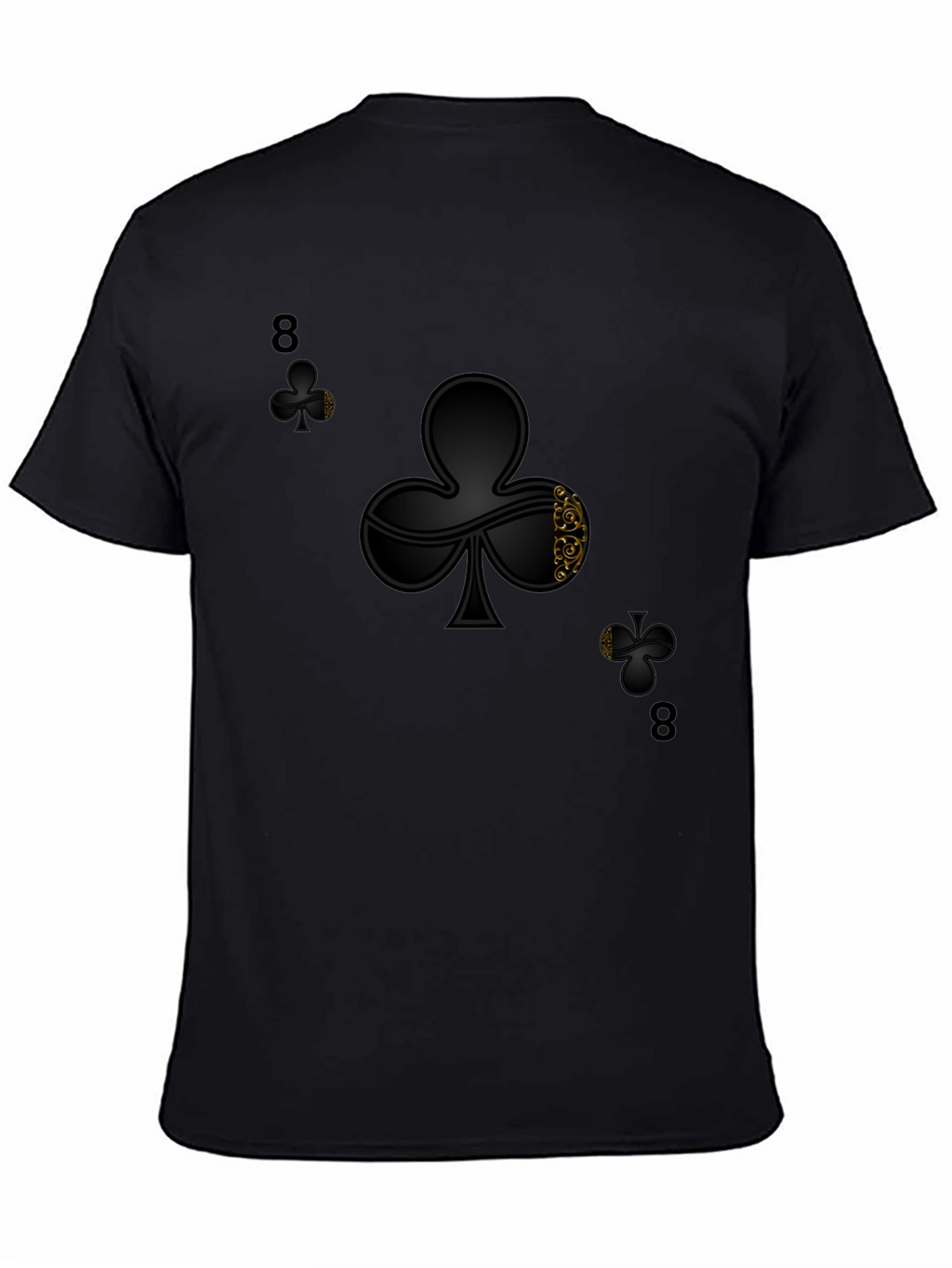 8 of Clubs Graphic Tee - Stylish Black T-Shirt