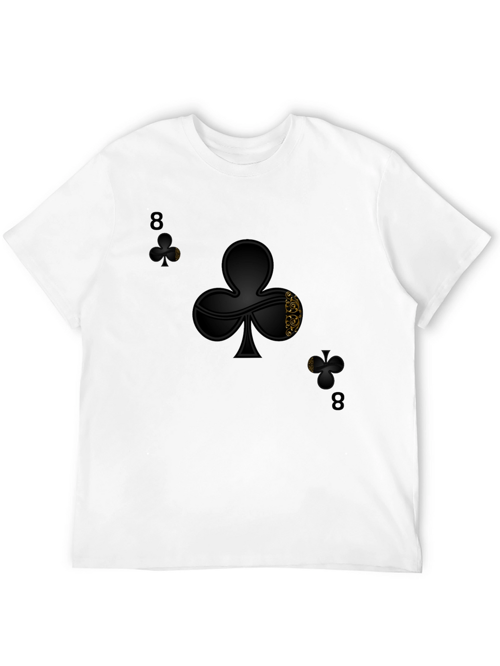 8 of Clubs Graphic Tee - Stylish Black T-Shirt