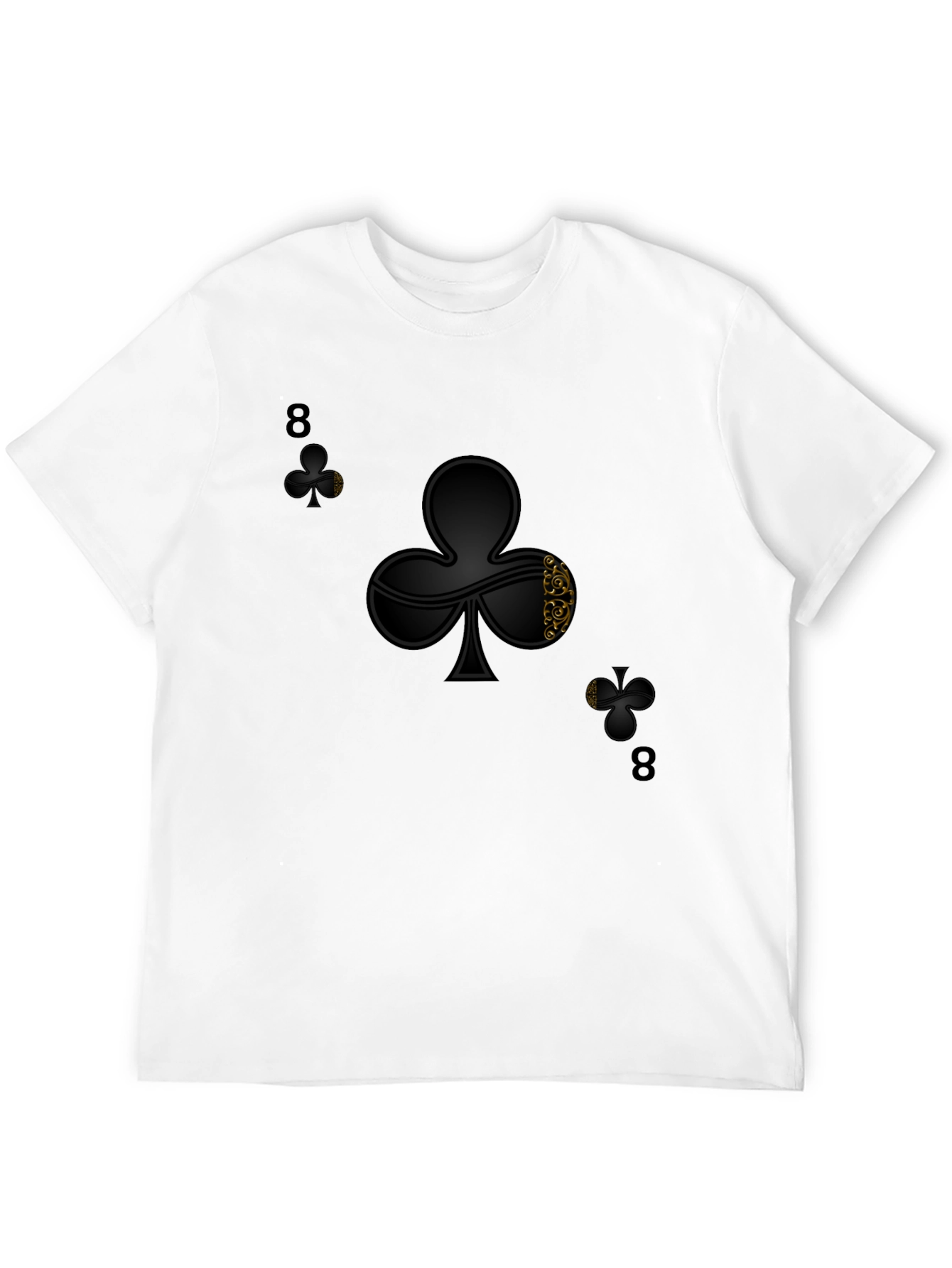 8 of Clubs Graphic Tee - Stylish Black T-Shirt