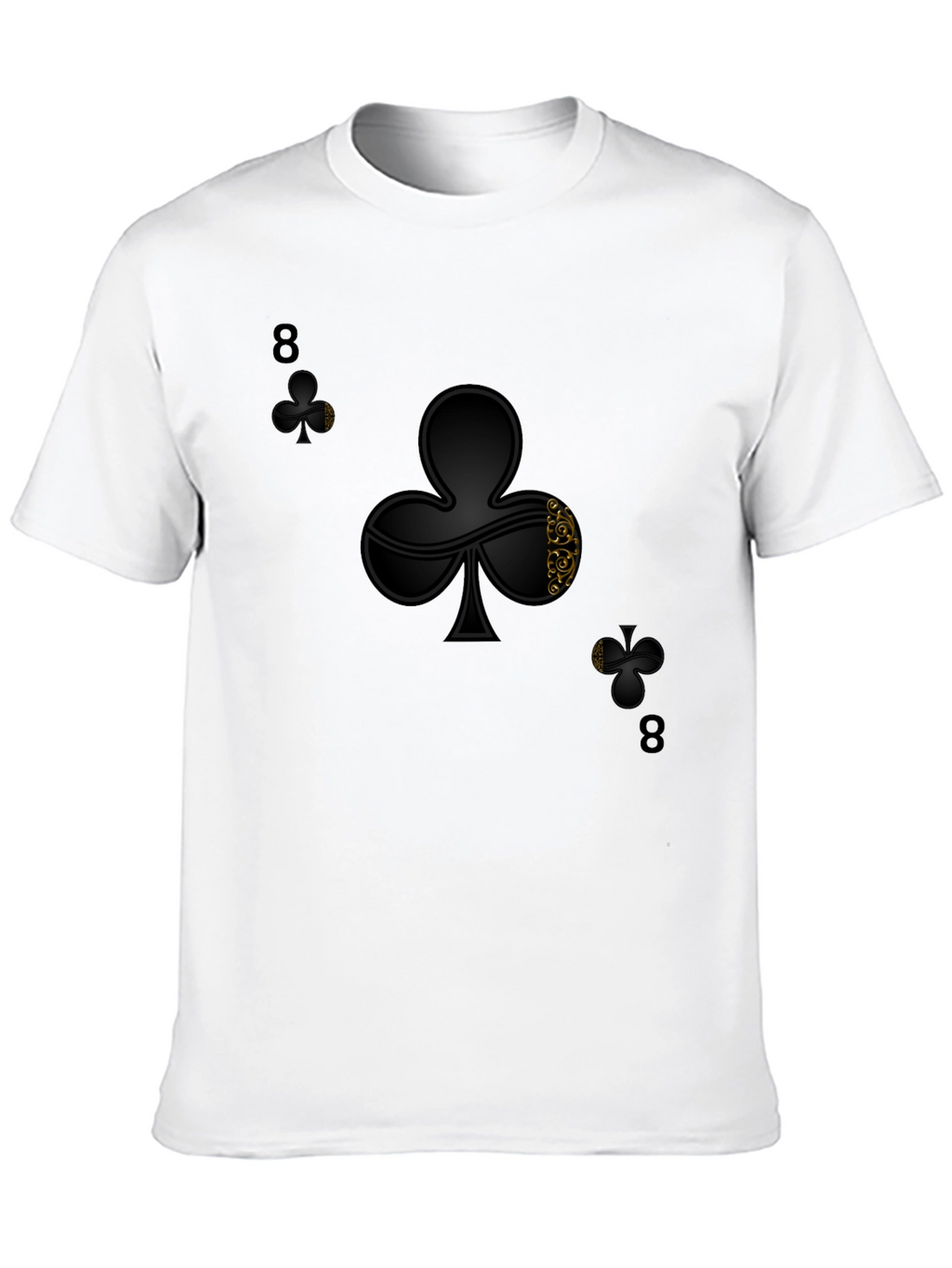8 of Clubs Graphic Tee - Stylish Black T-Shirt