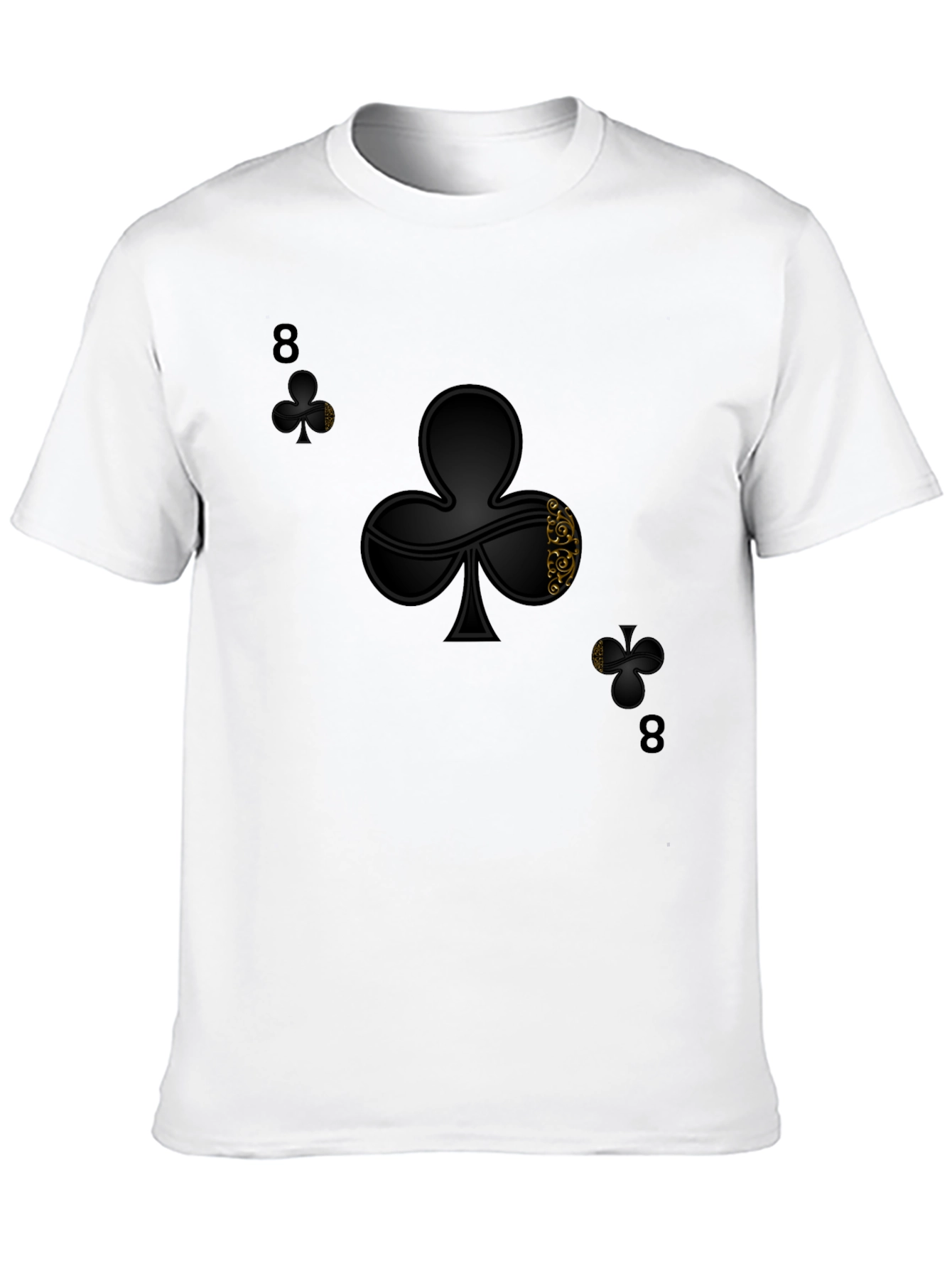 8 of Clubs Graphic Tee - Stylish Black T-Shirt