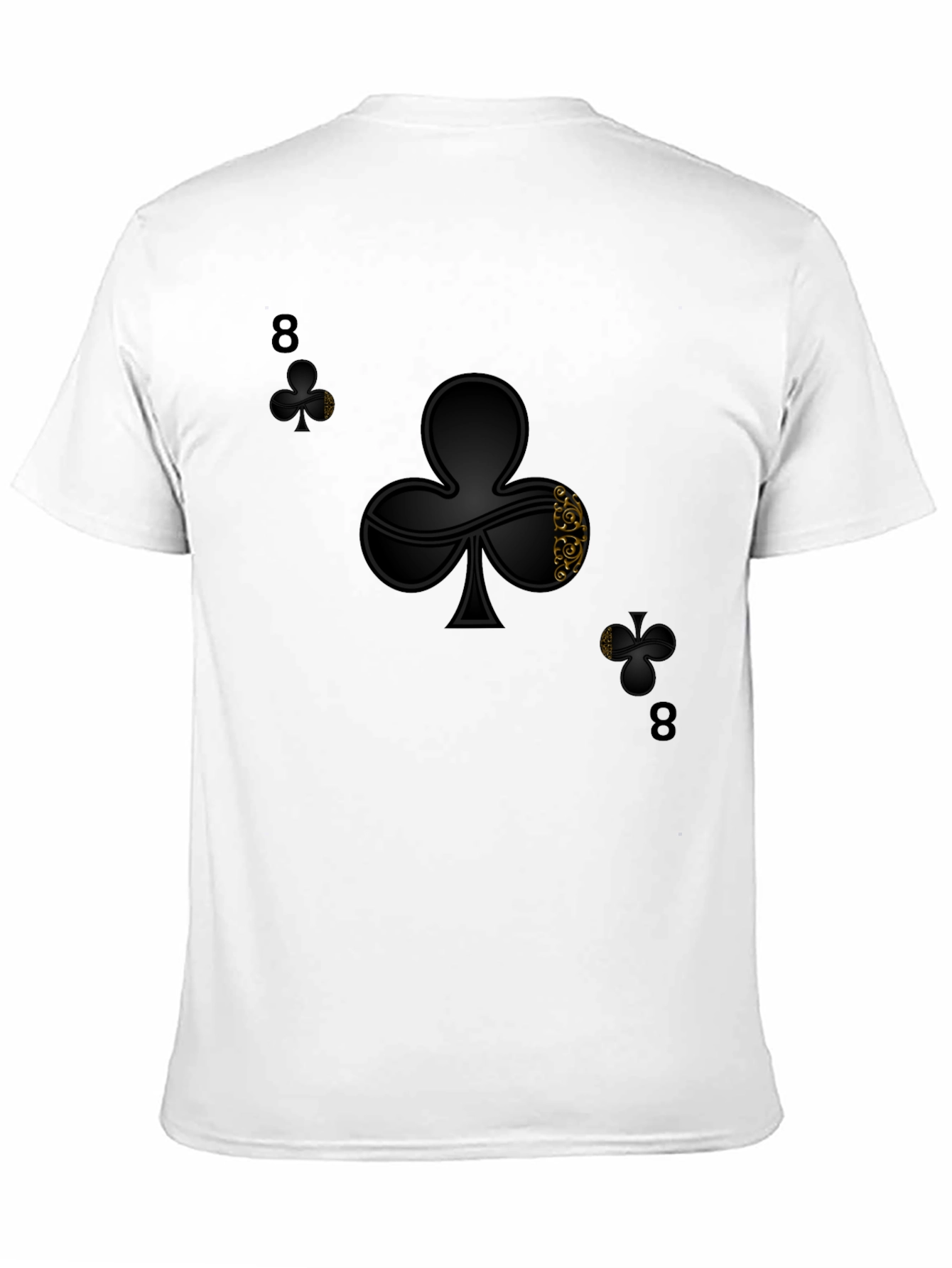 8 of Clubs Graphic Tee - Stylish Black T-Shirt