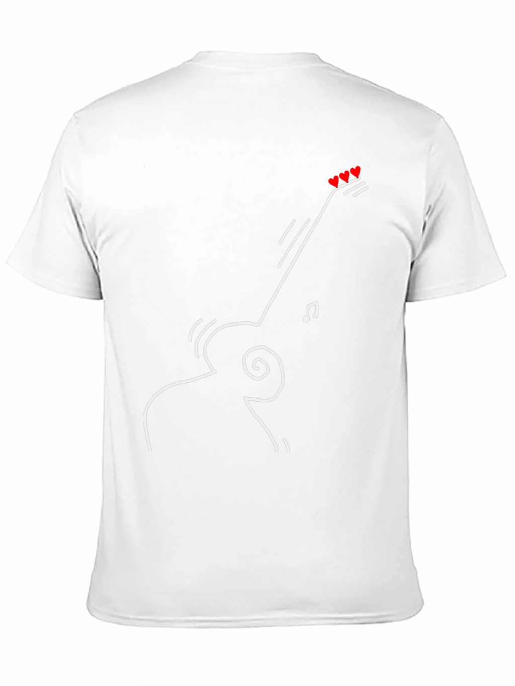 Guitar Heart Tee - Black Graphic T-Shirt