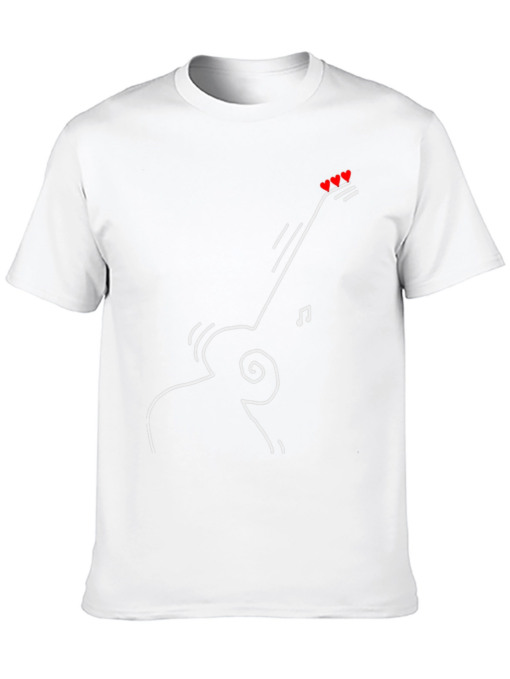 Guitar Heart Tee - Black Graphic T-Shirt