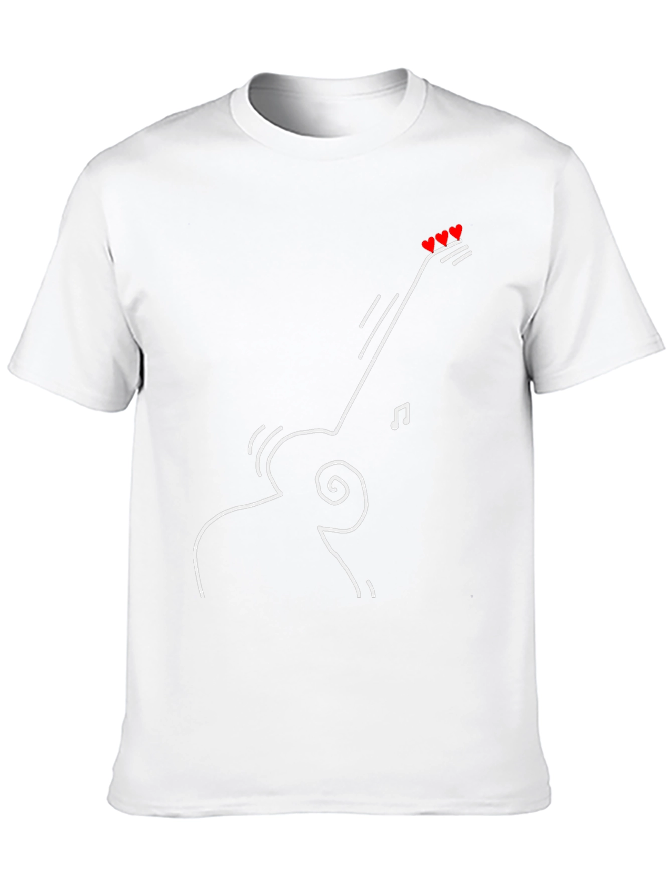 Guitar Heart Tee - Black Graphic T-Shirt