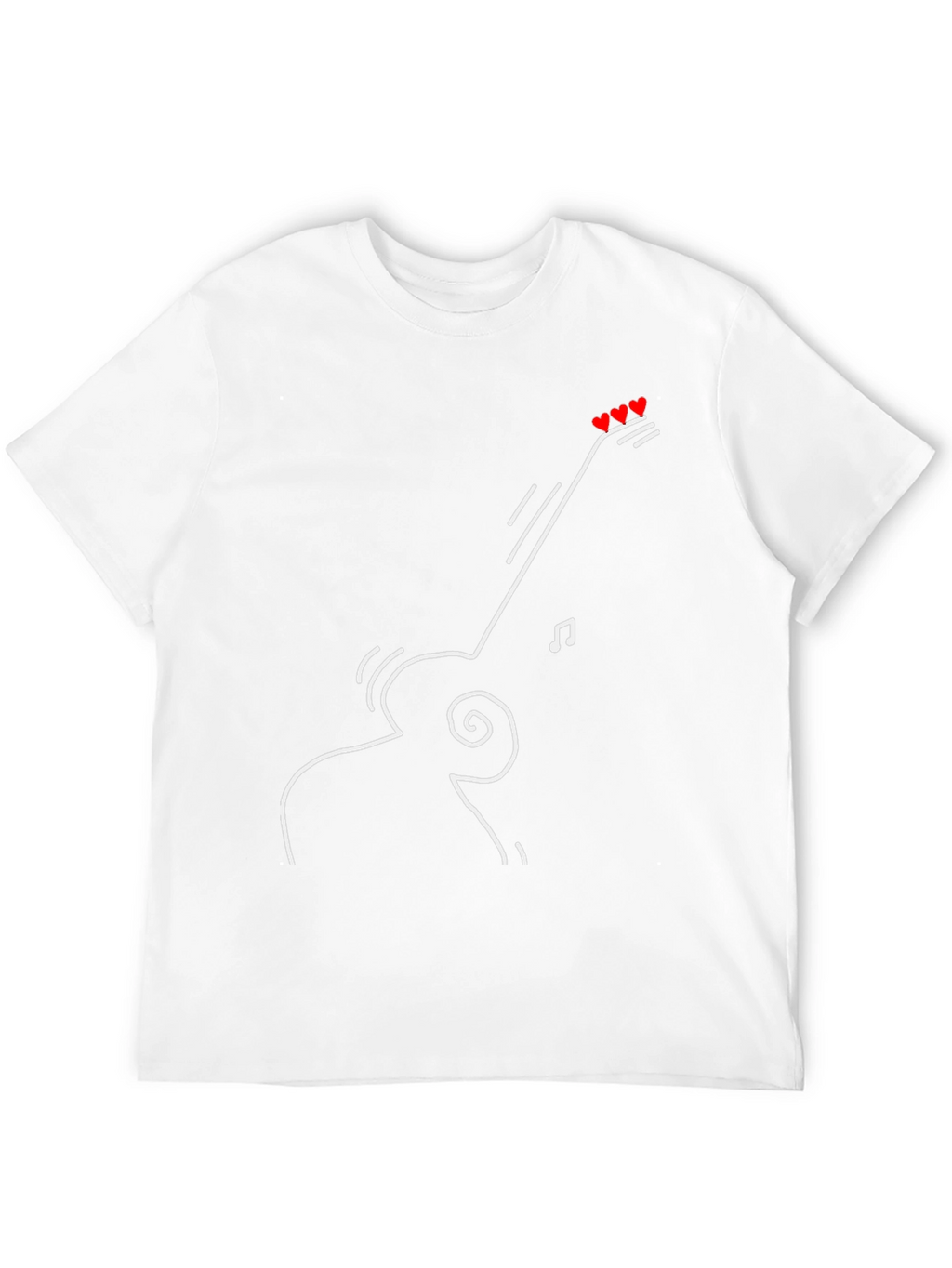 Guitar Heart Tee - Black Graphic T-Shirt