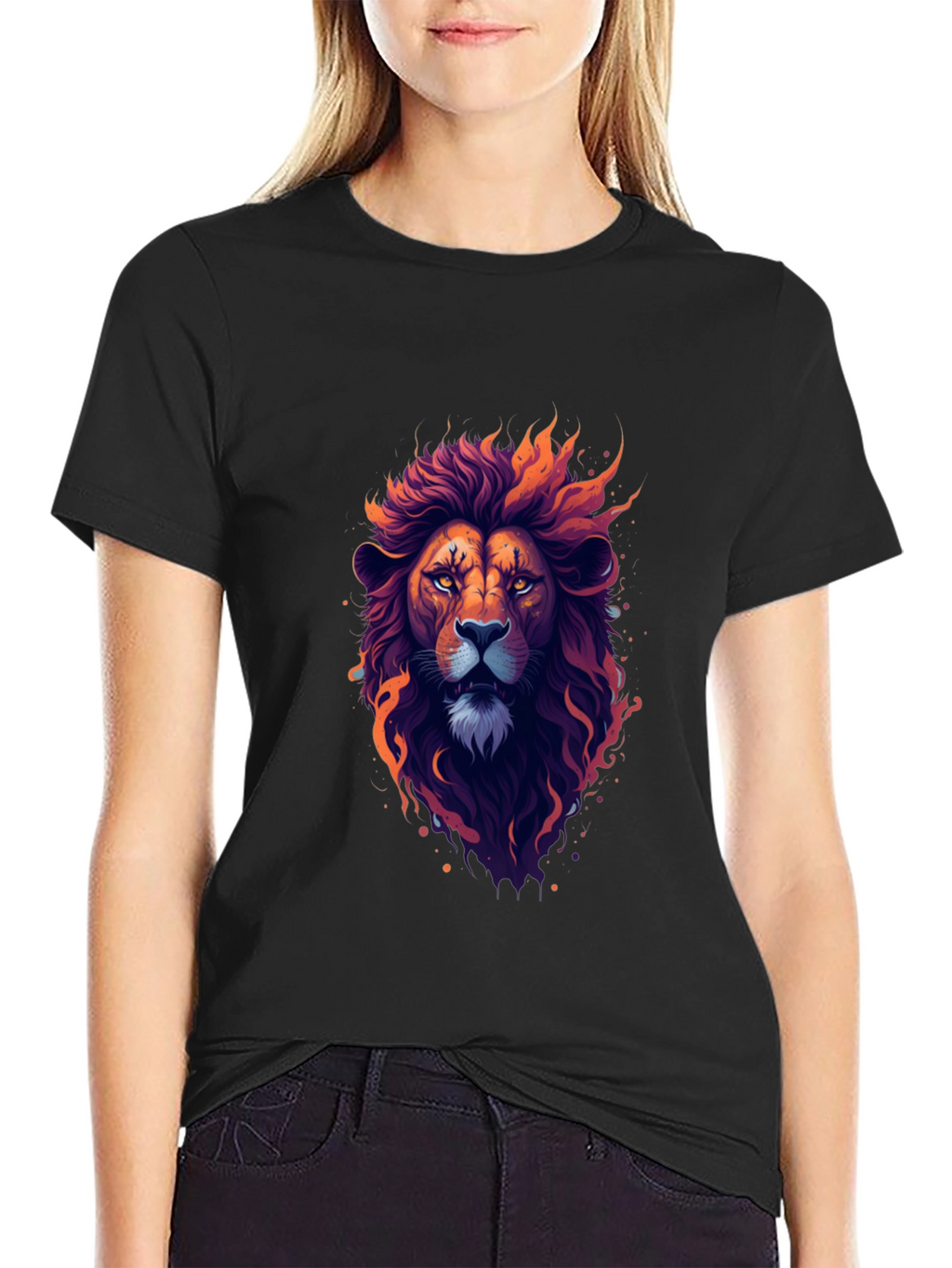 Lion Graphic Tee - Bold Artistic Design