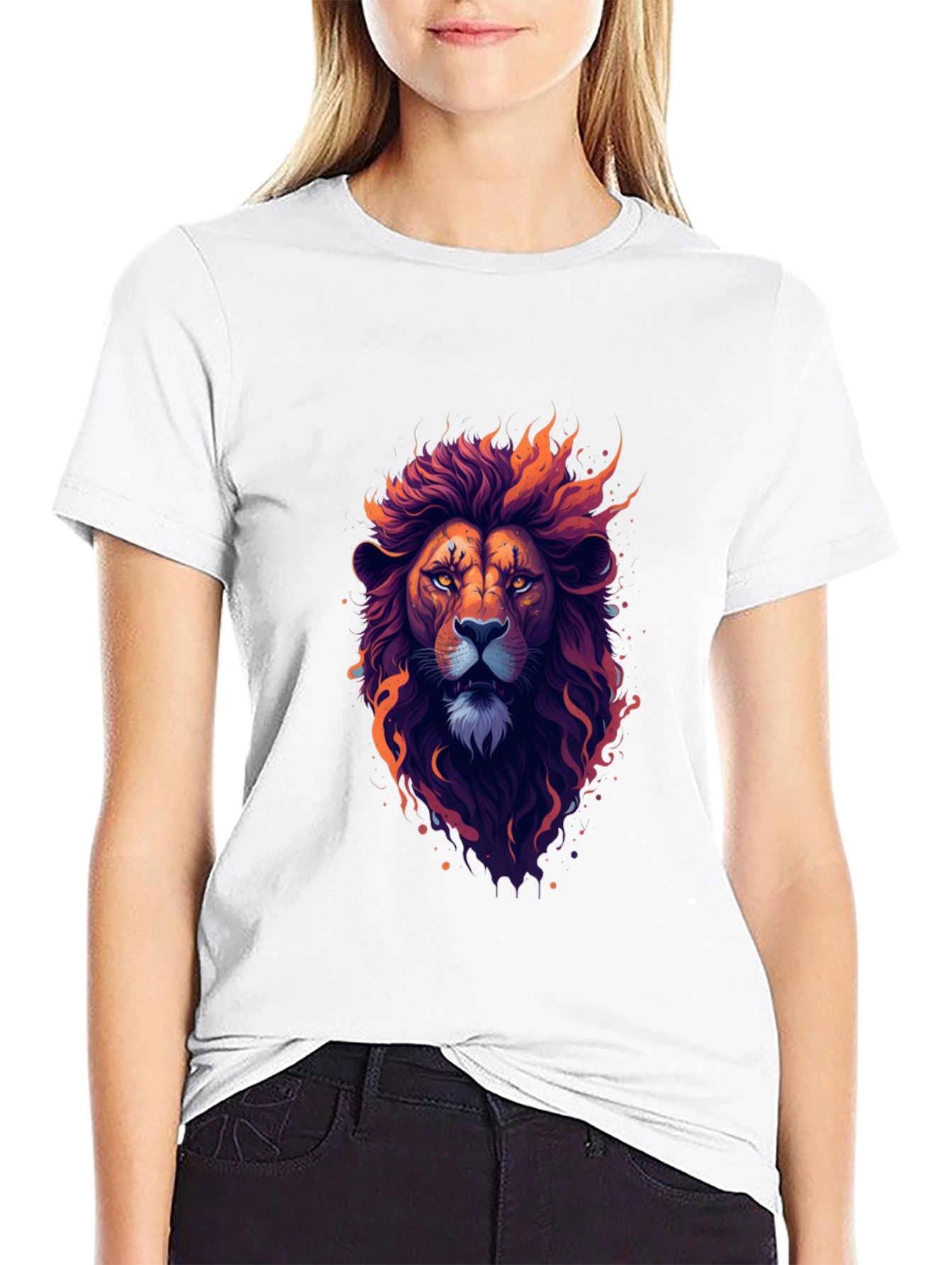 Lion Graphic Tee - Bold Artistic Design