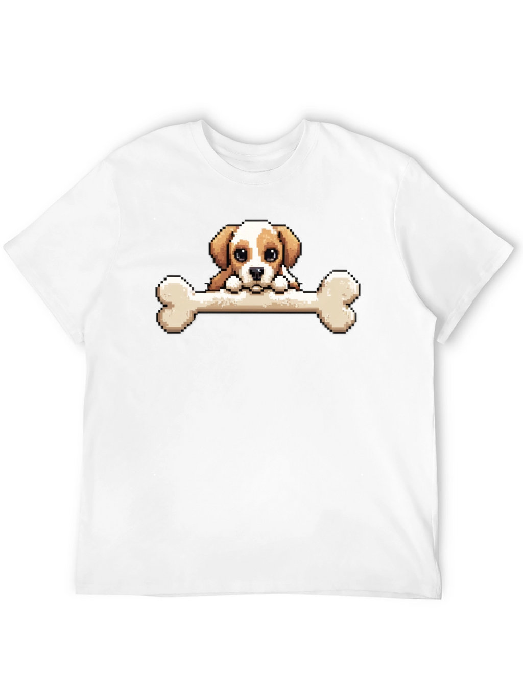 Pixel Dog Bone T-Shirt - Cute Graphic Tee