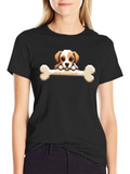 Pixel Dog Bone T-Shirt - Cute Graphic Tee