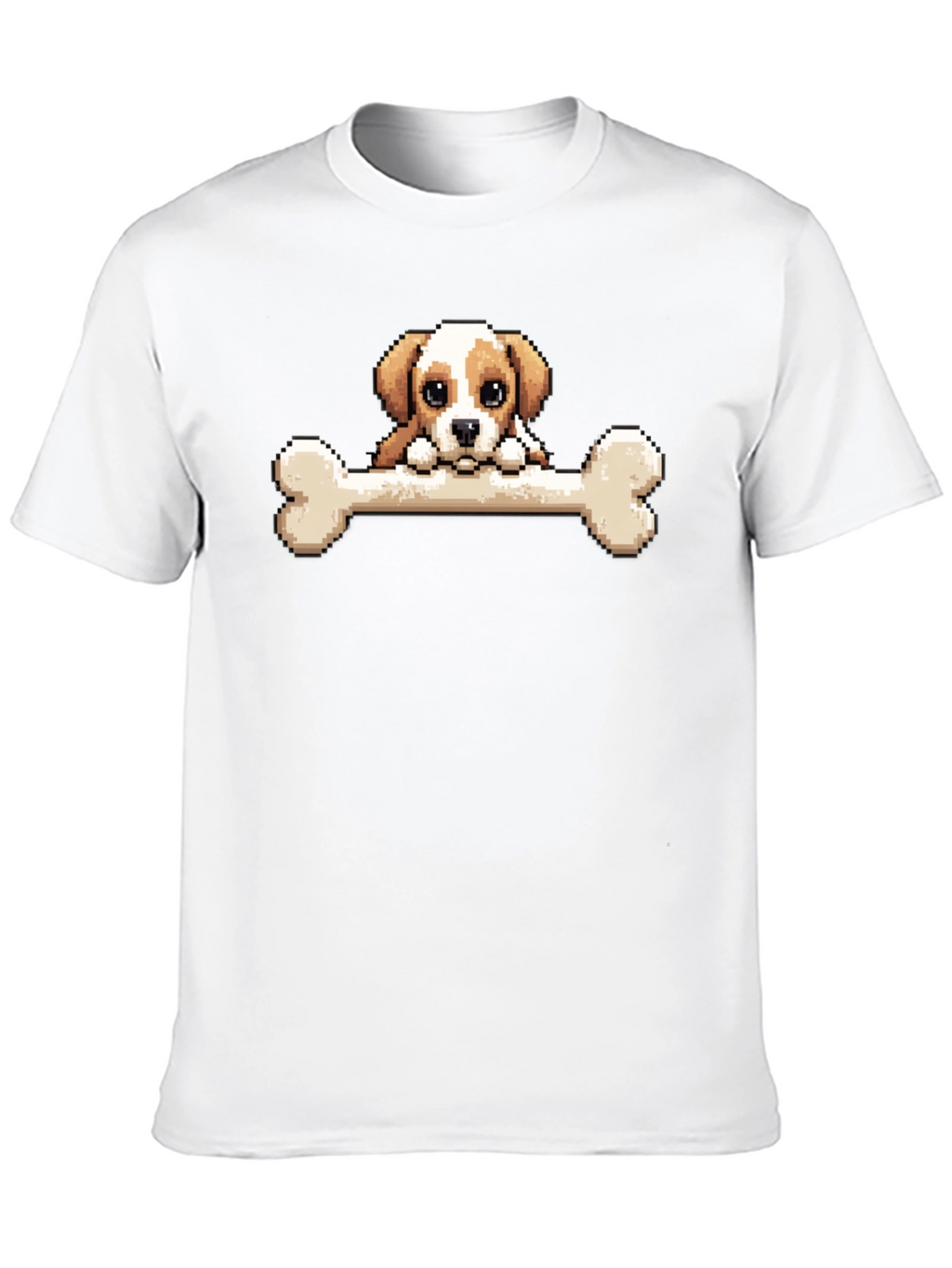 Pixel Dog Bone T-Shirt - Cute Graphic Tee
