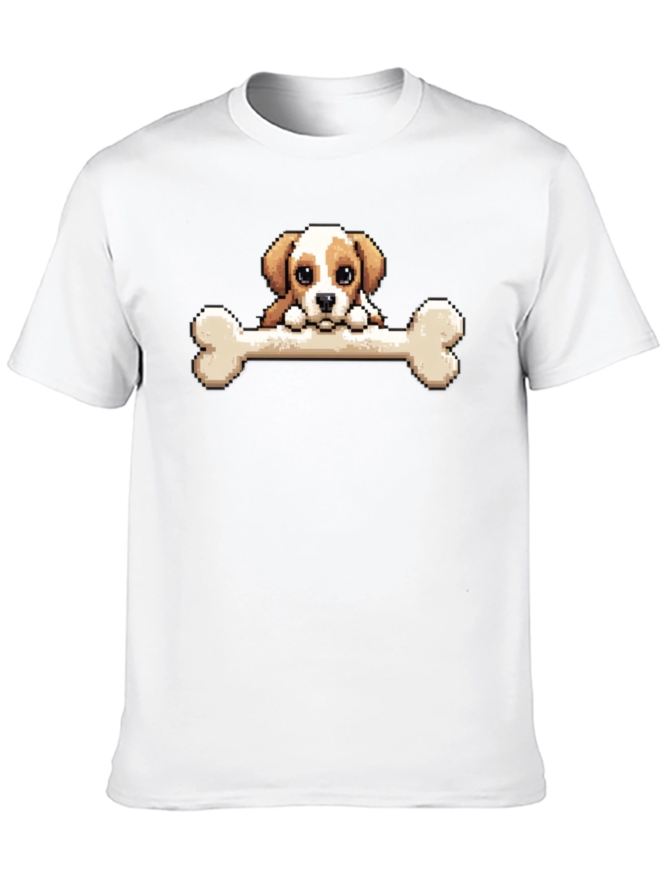 Pixel Dog Bone T-Shirt - Cute Graphic Tee