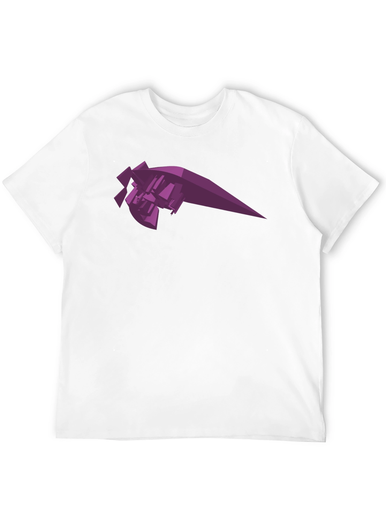 Abstract Geometric Purple Graphic Tee