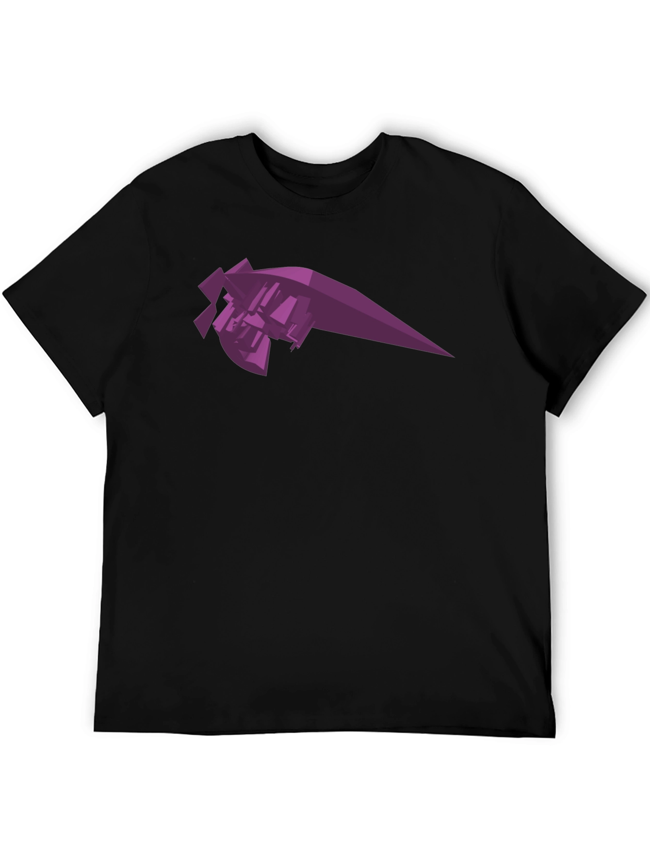 Abstract Geometric Purple Graphic Tee