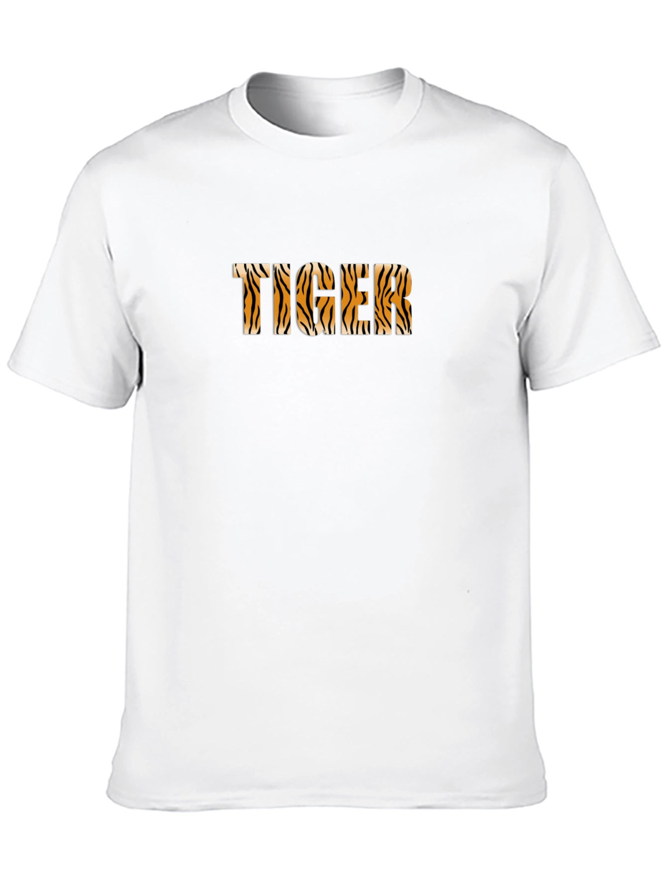 Tiger Print Graphic Tee - Black Casual Shirt