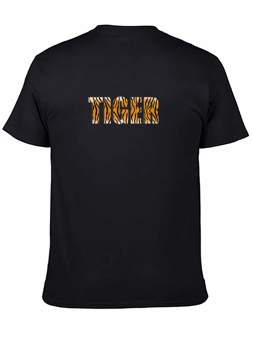 Tiger Print Graphic Tee - Black Casual Shirt