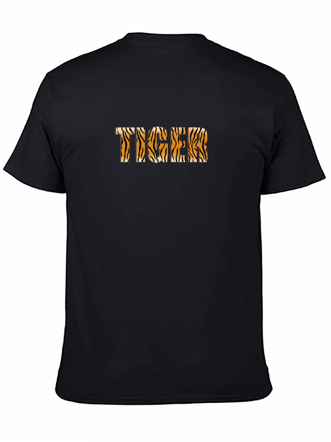 Tiger Print Graphic Tee - Black Casual Shirt