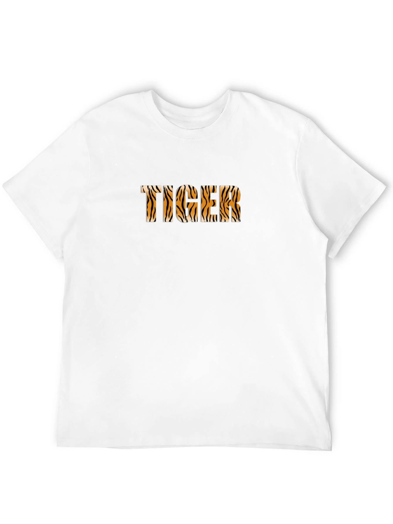 Tiger Print Graphic Tee - Black Casual Shirt