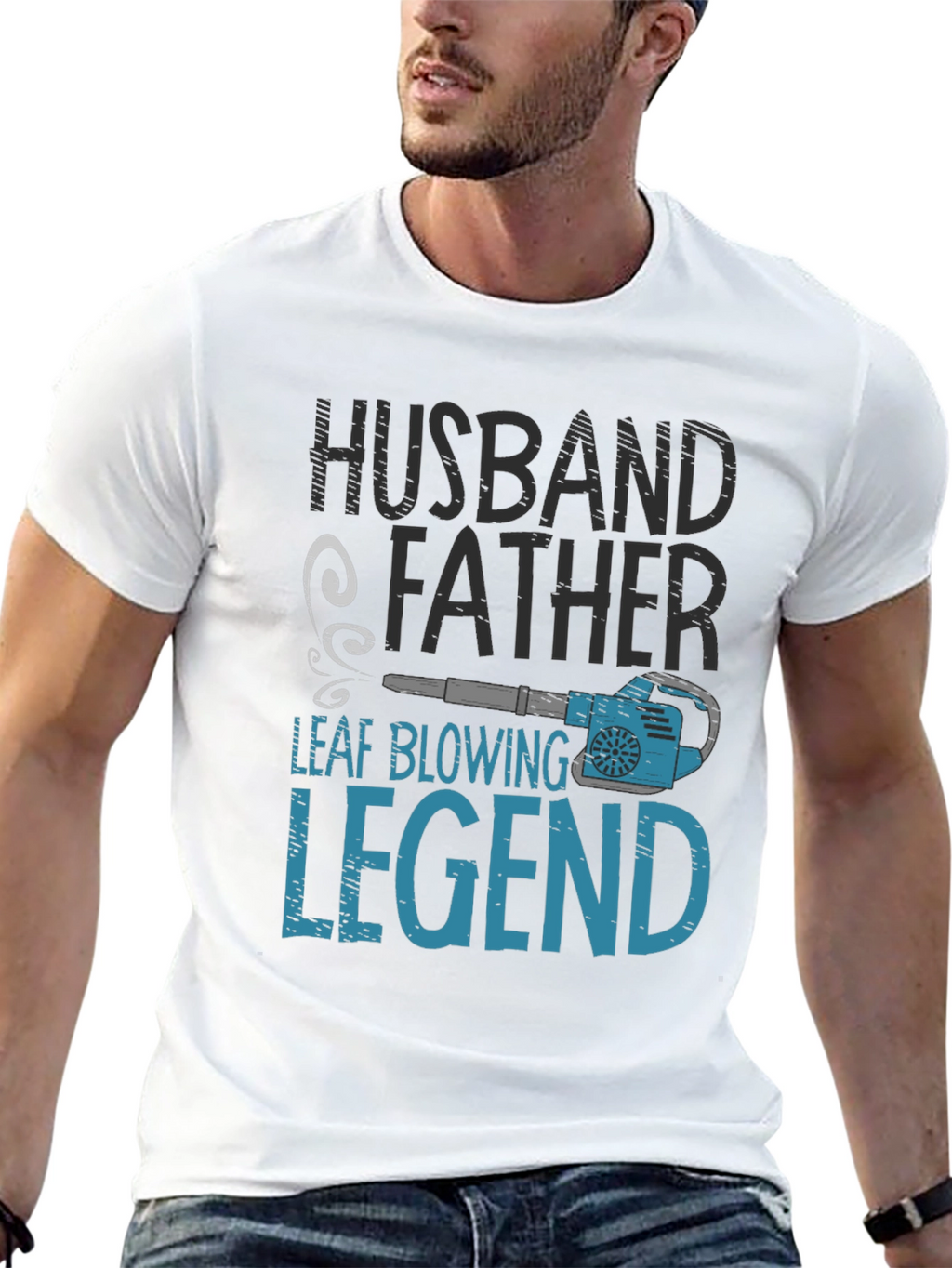 Husband Father Leaf Blowing Legend T-Shirt