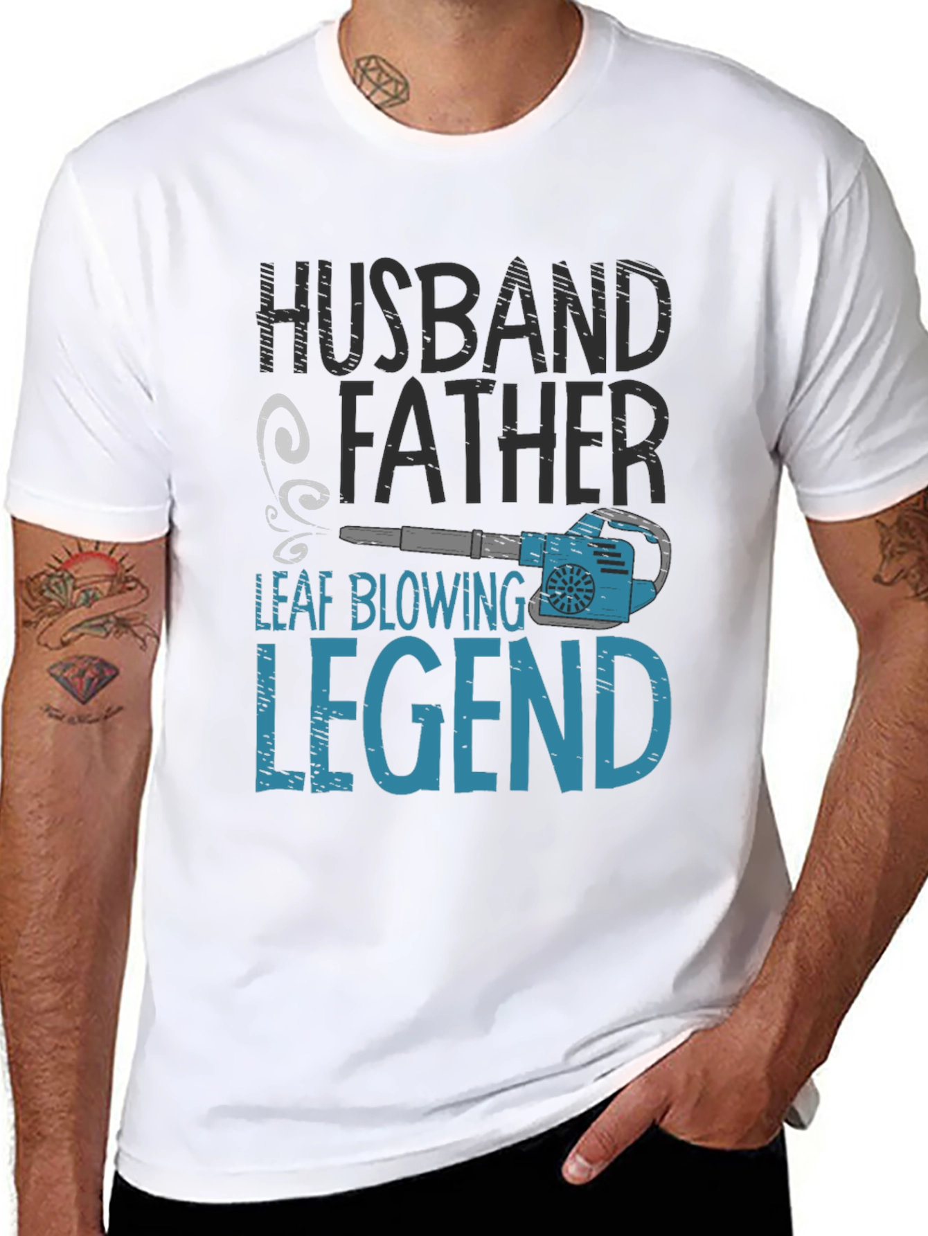 Husband Father Leaf Blowing Legend T-Shirt