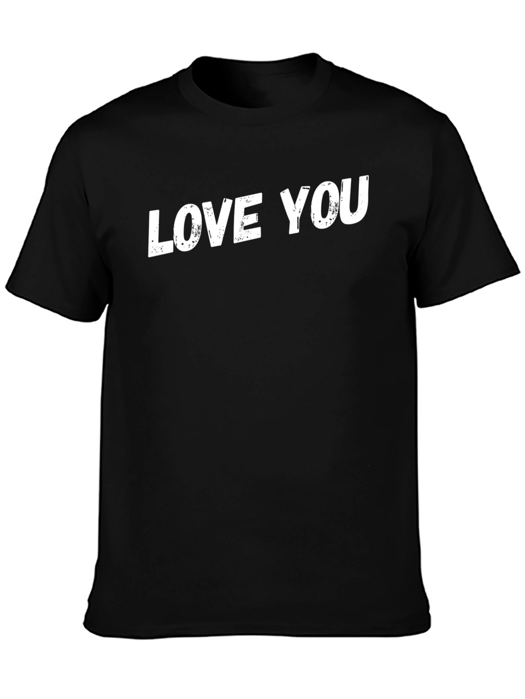 Love You Black T-Shirt - Trendy Casual Wear